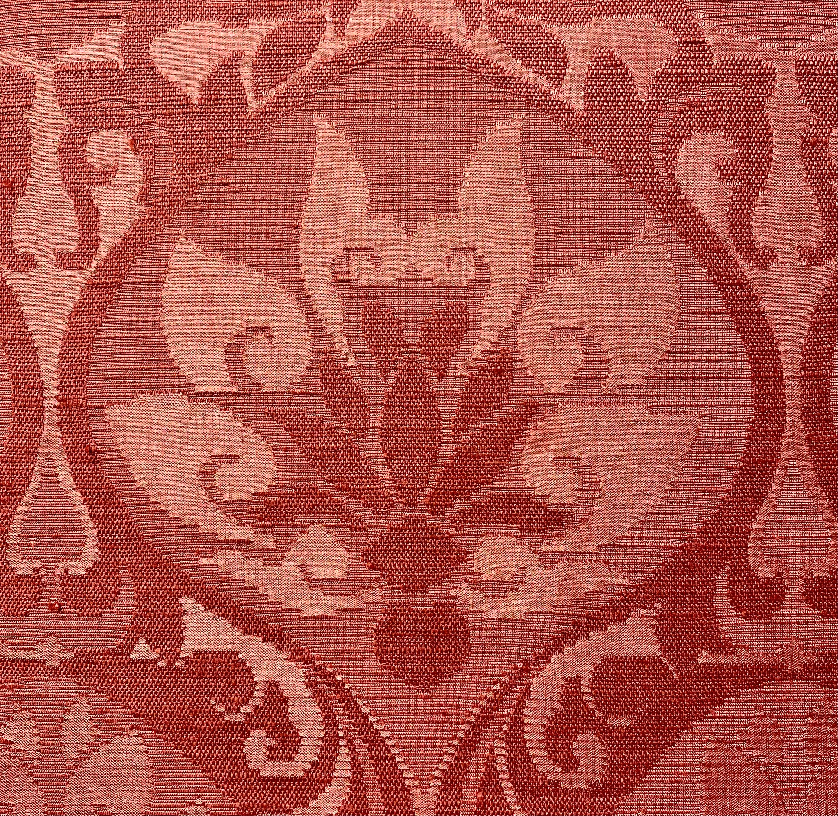 French Pair of Armchairs, Louis XV Montespan Style, 19th Century, Silk Damask 11