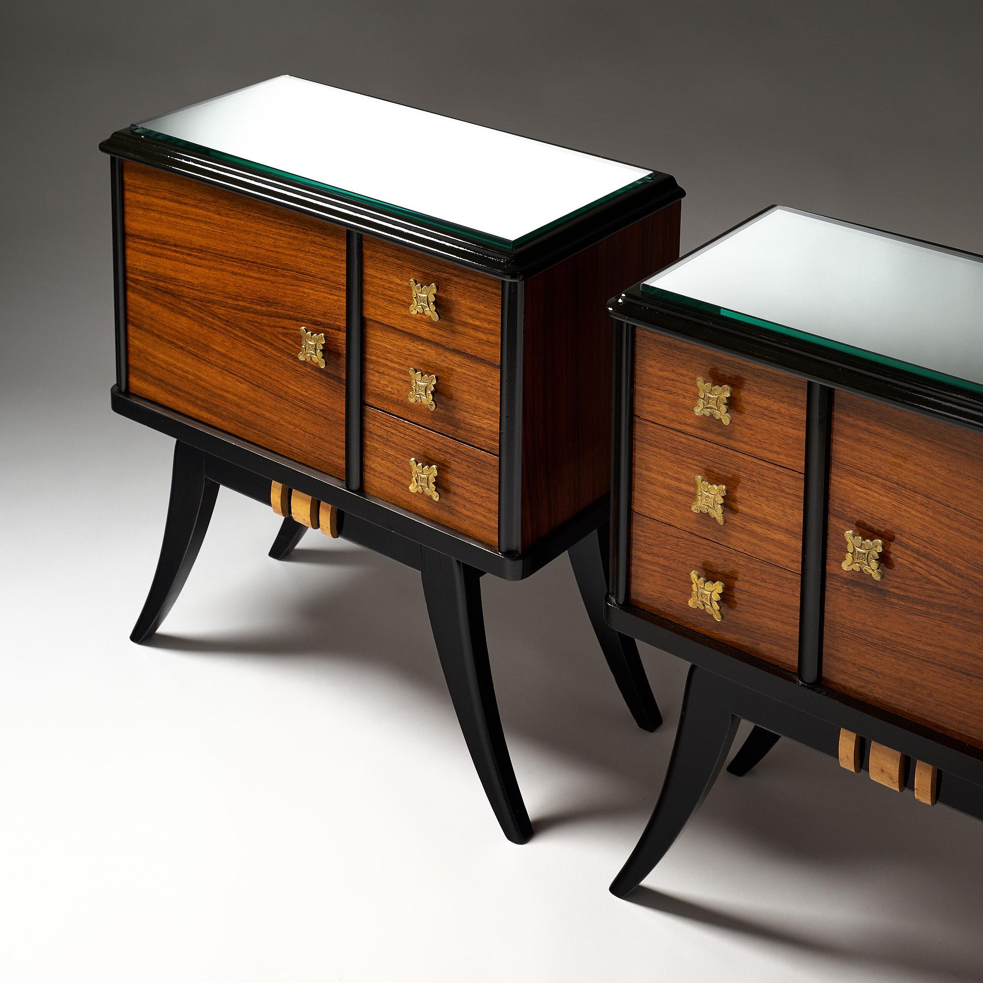 French Pair of Art Deco Side Tables For Sale 4