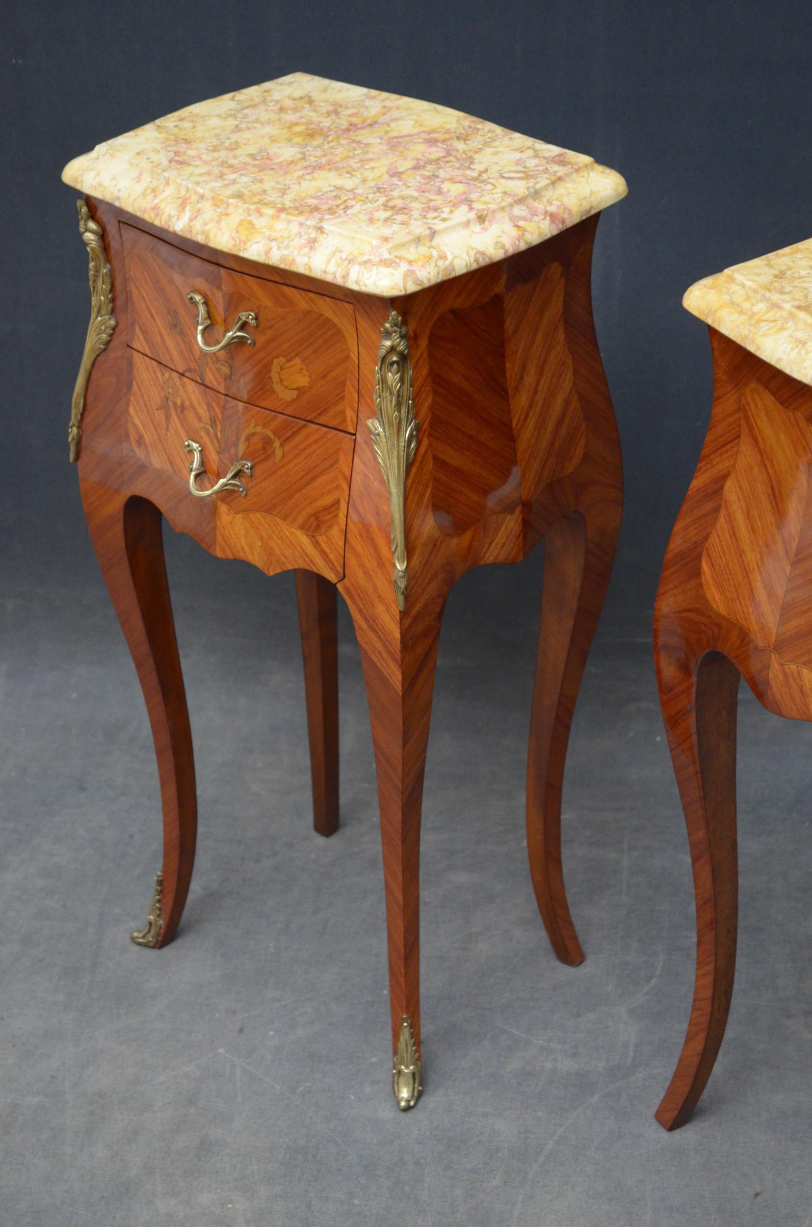 French Pair of Bedside Cabinets For Sale 6