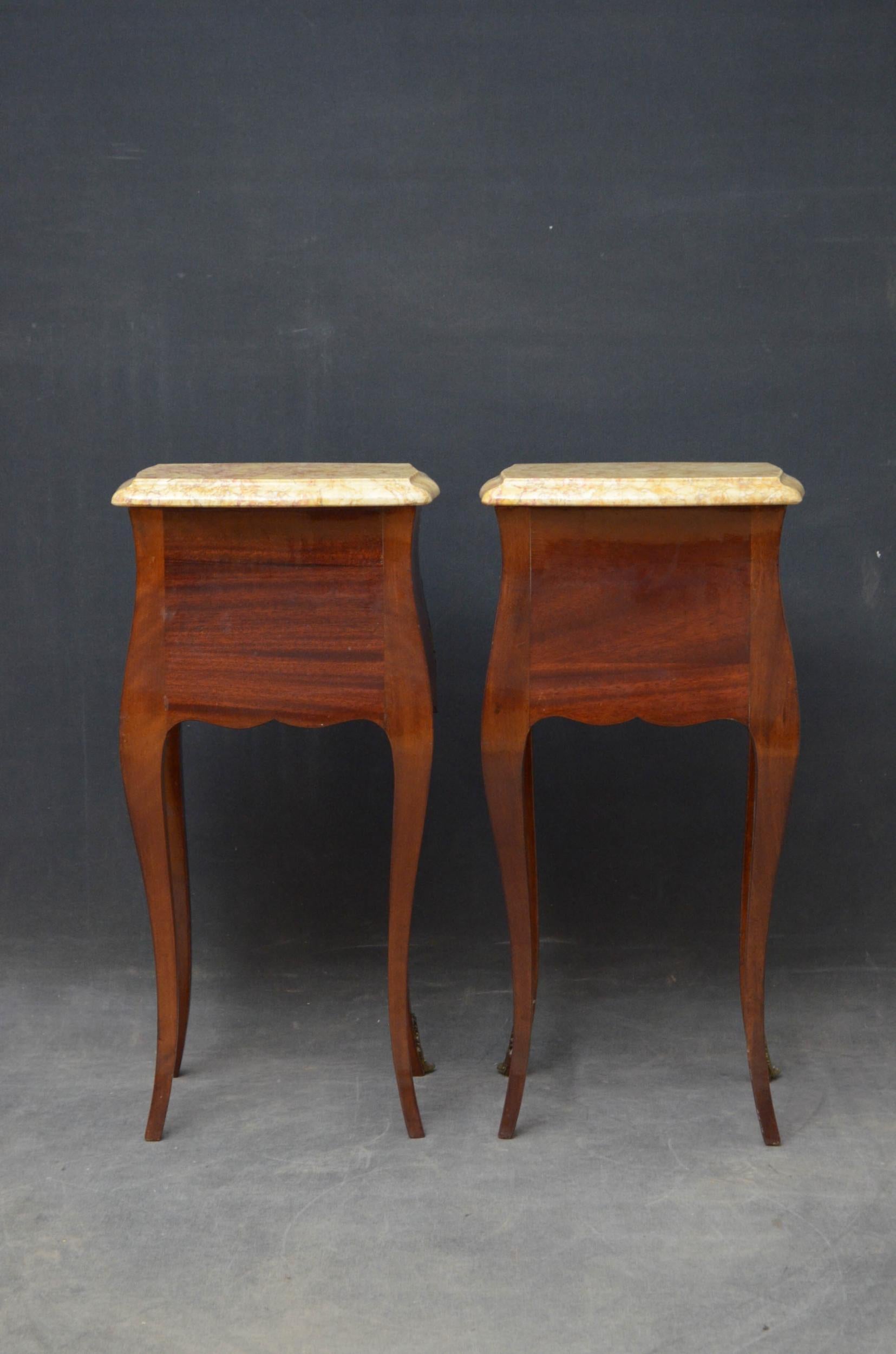 French Pair of Bedside Cabinets For Sale 7