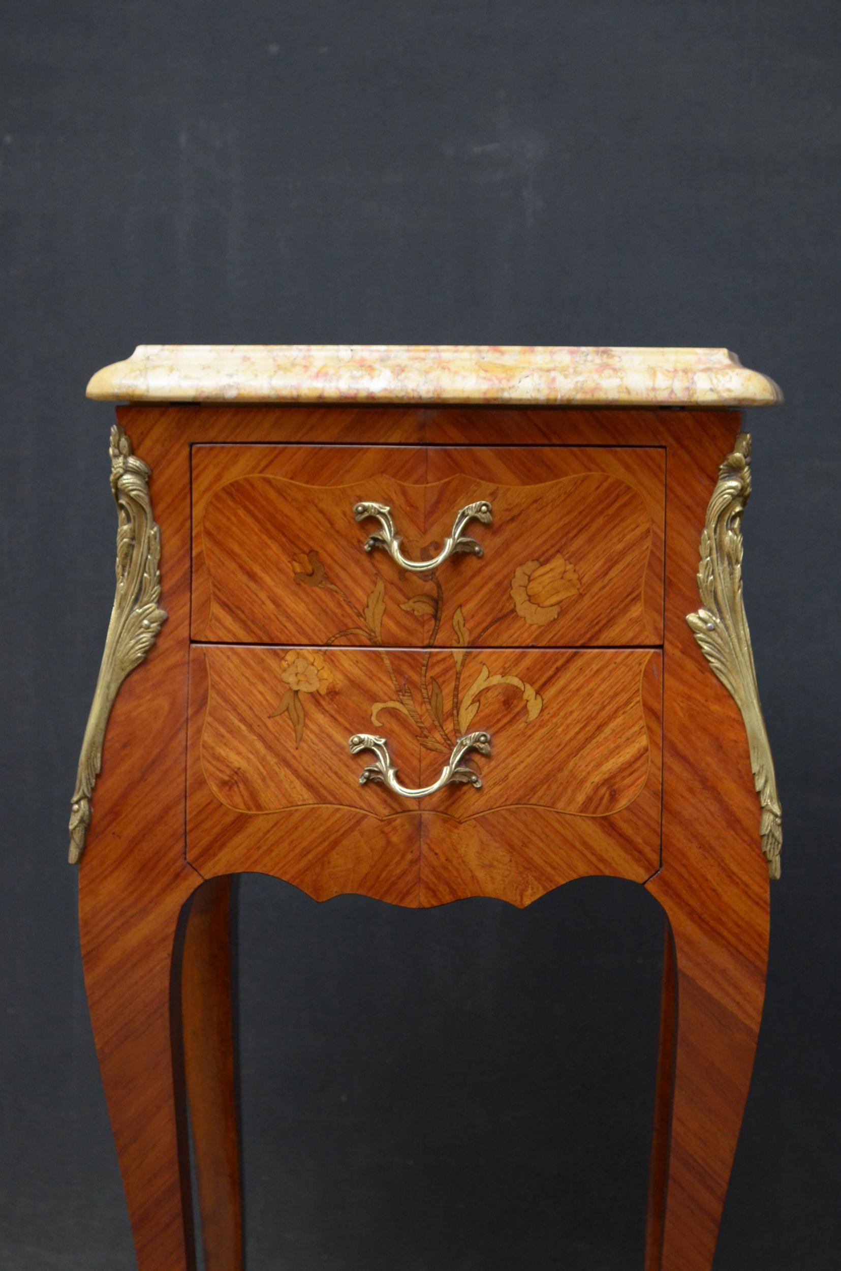 Kingwood French Pair of Bedside Cabinets For Sale