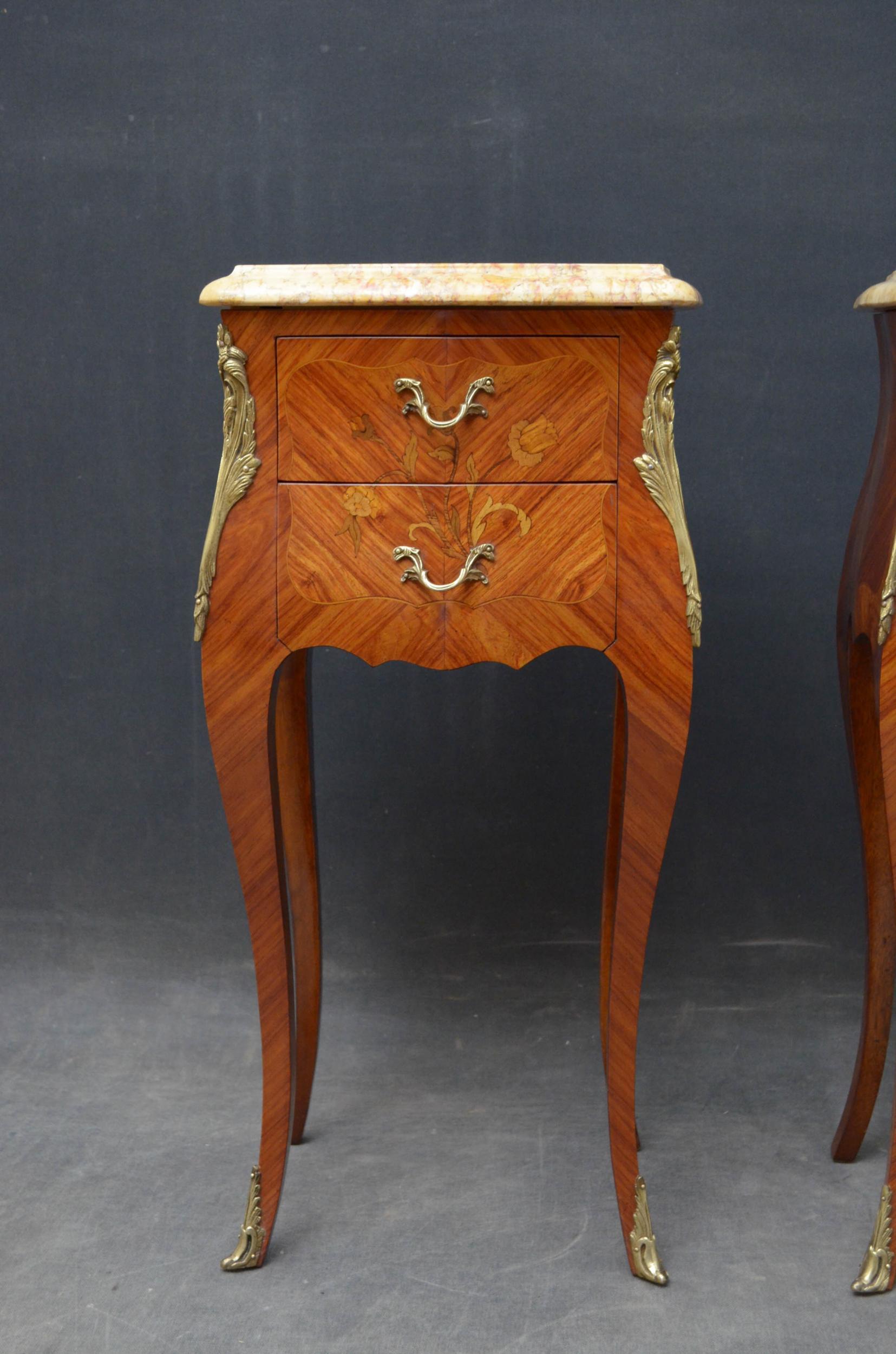 French Pair of Bedside Cabinets For Sale 1