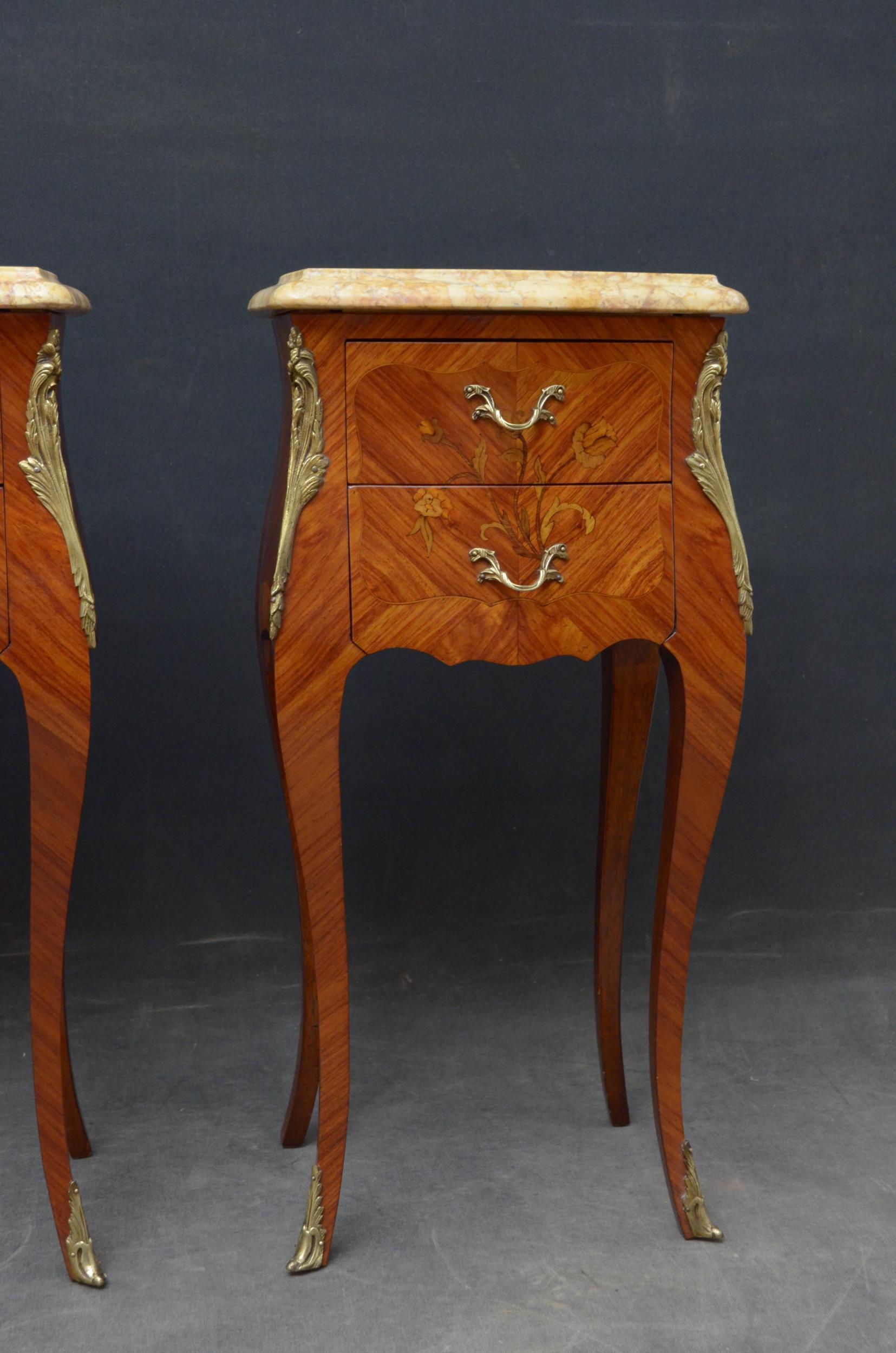 French Pair of Bedside Cabinets For Sale 3