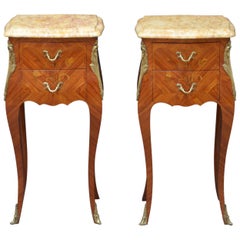 French Pair of Bedside Cabinets