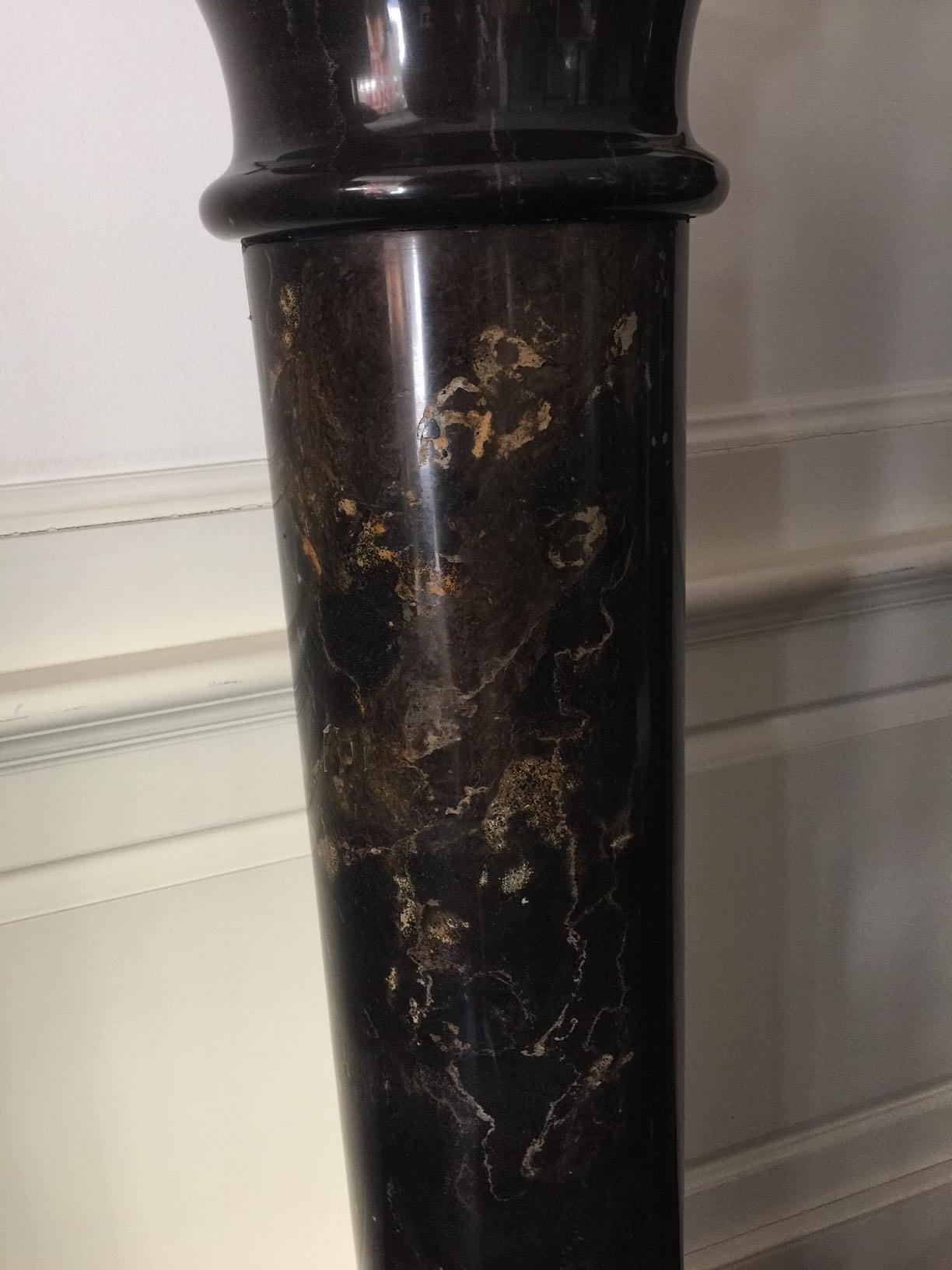 French Black Marble Column 12