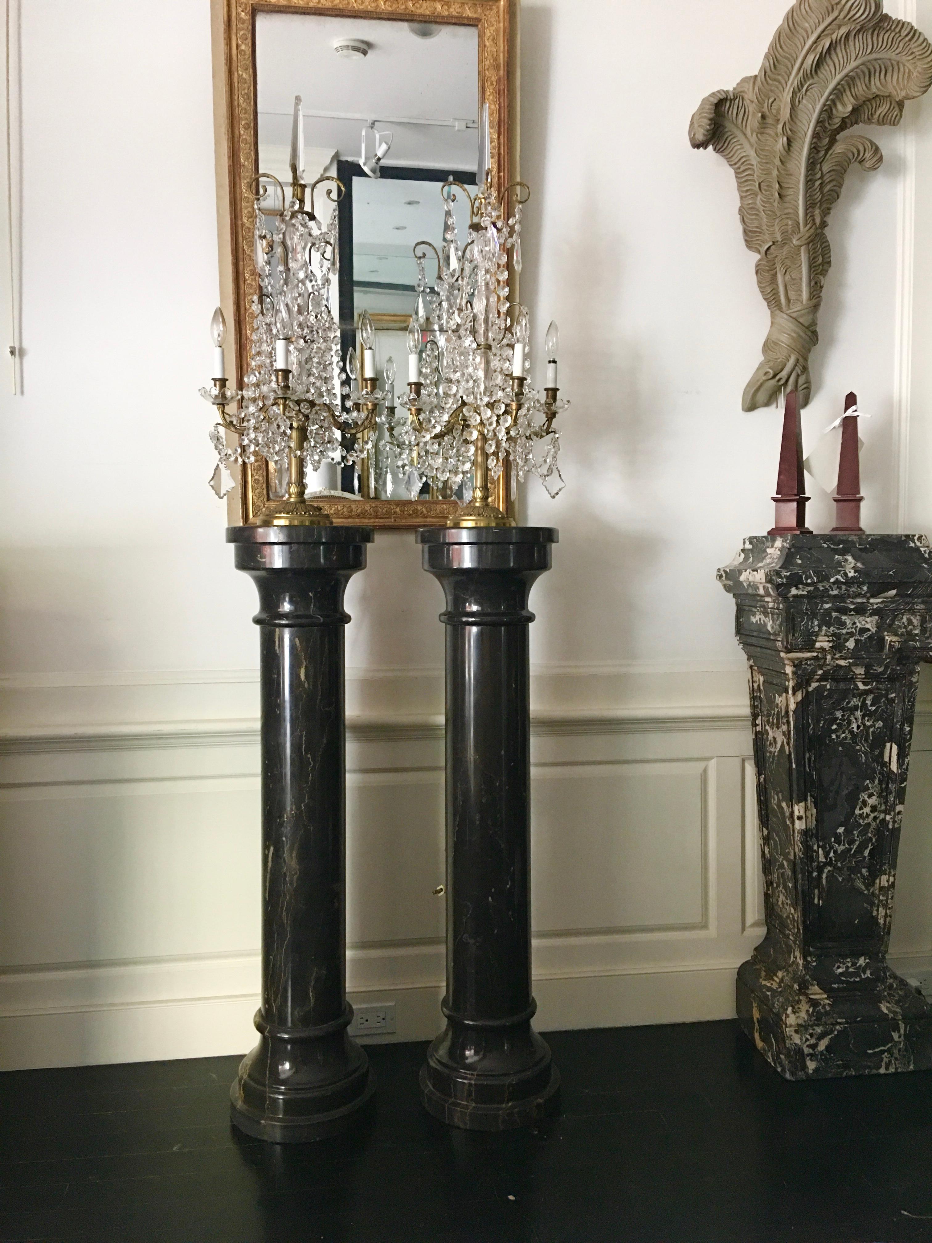 black marble columns