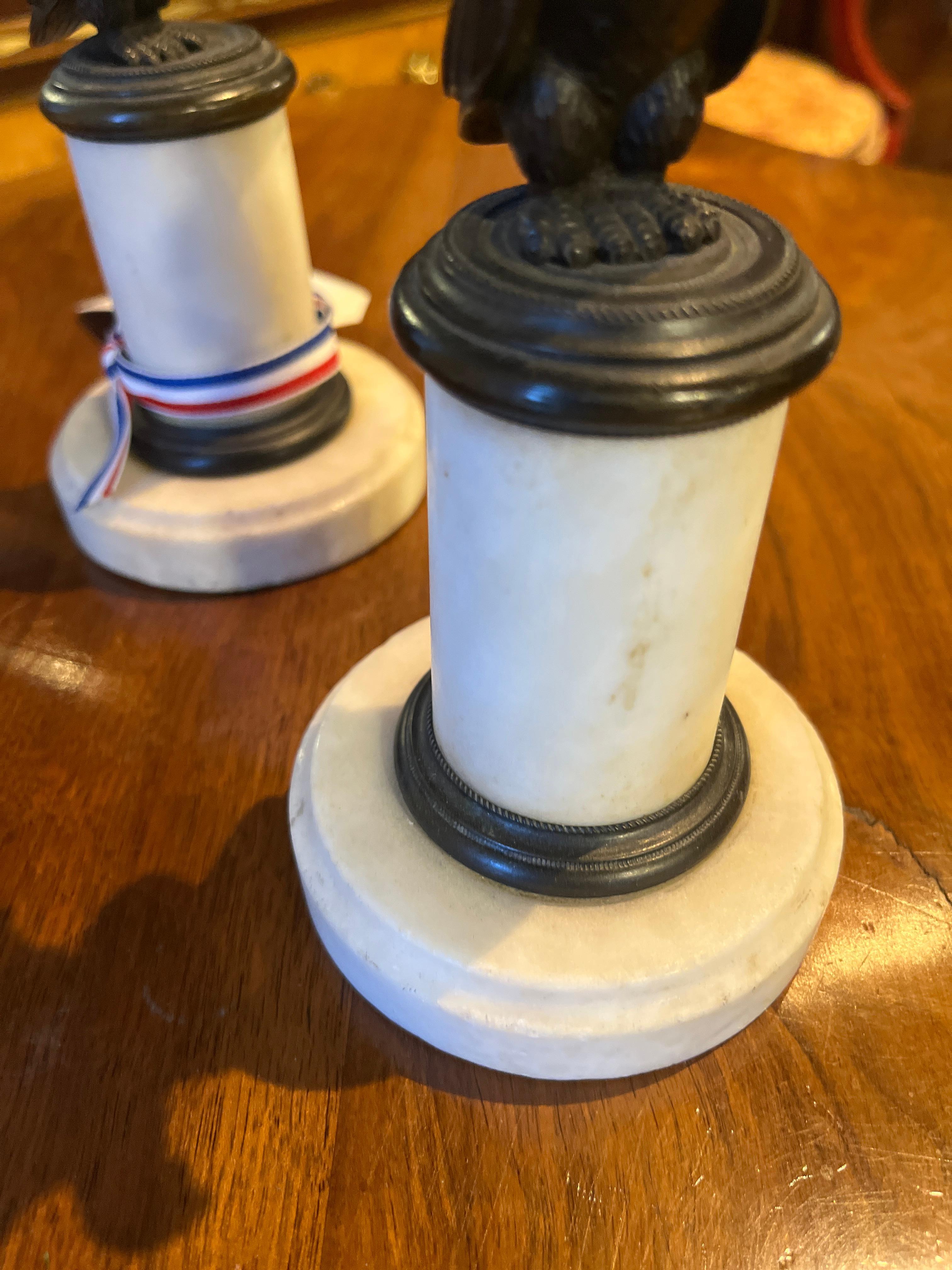 Coppia francese di bastoncini per candele a forma di gufo in bronzo In condizioni buone in vendita a Scottsdale, AZ
