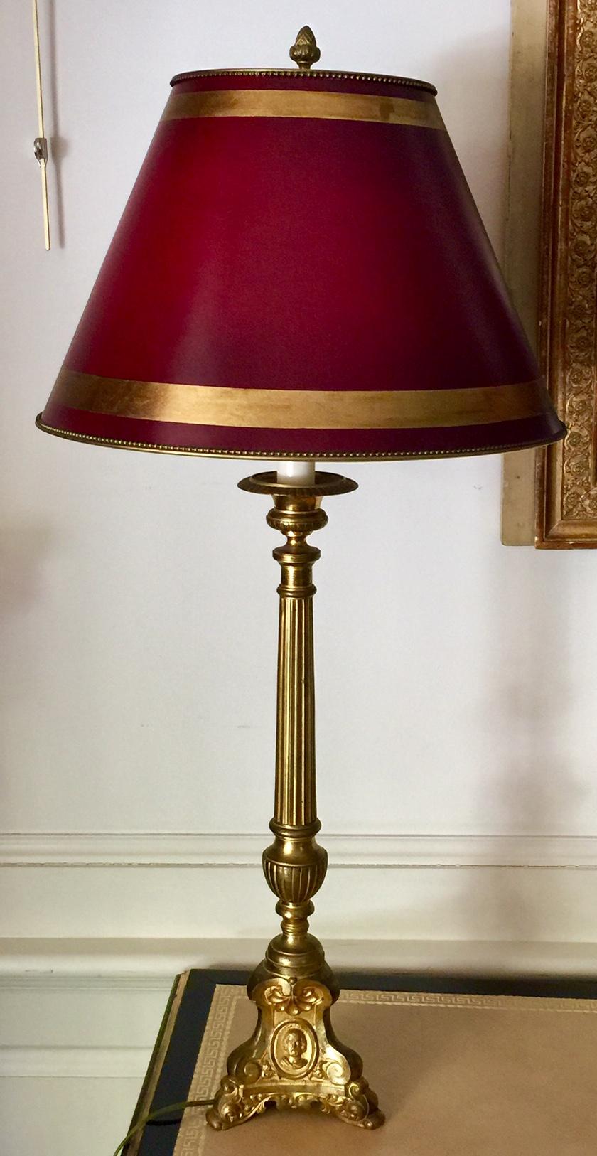burgandy lamp