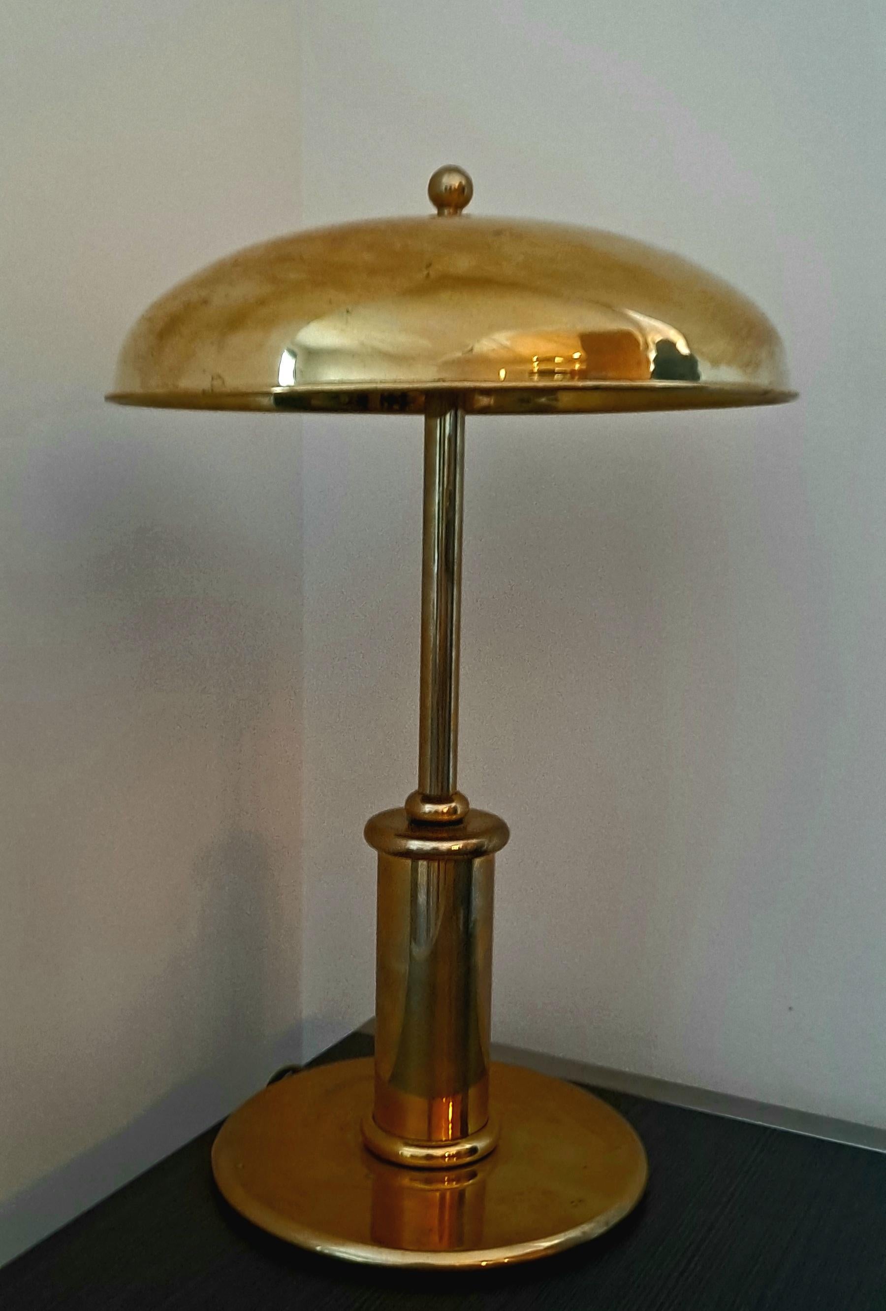 Brass French Pair of Deco Table Lamp