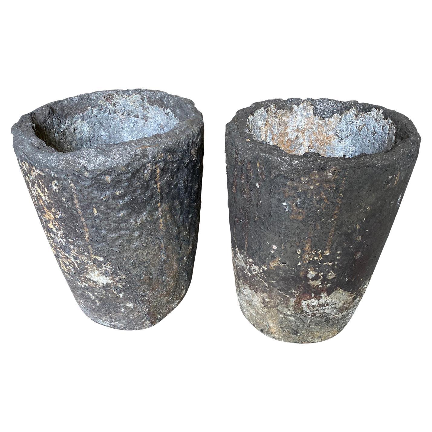 French Pair of Foundry Pots For Sale at 1stDibs