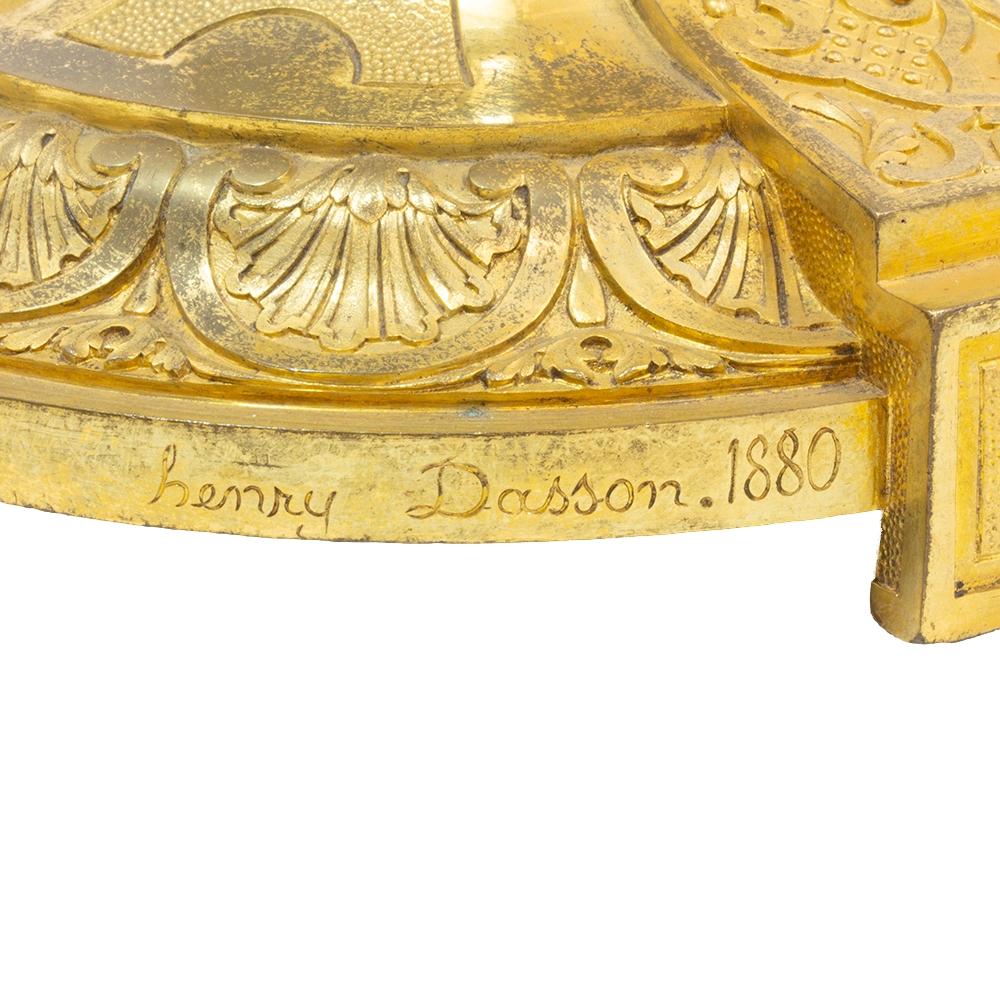 Coppia di candelabri francesi in stile Luigi XIV in Ormolu Henry Dasson in vendita 13