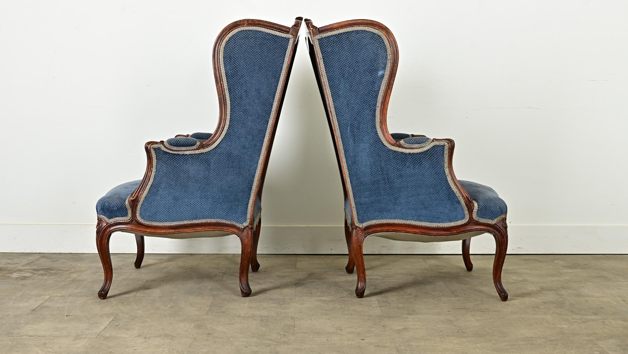 Paire de Bergeres et d'Ottomans Louis XV en vente 12