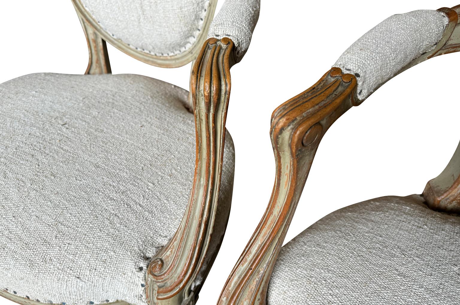 Pareja De Sillones Franceses Estilo Luis XVI en venta 5