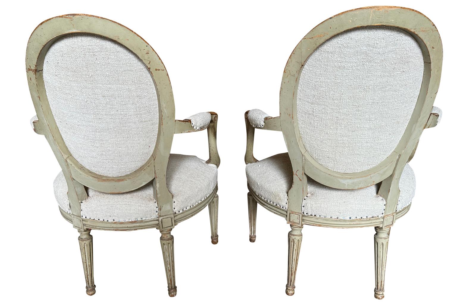 Pareja De Sillones Franceses Estilo Luis XVI siglo XIX en venta