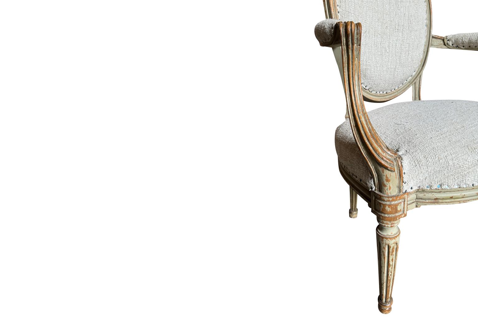 Pareja De Sillones Franceses Estilo Luis XVI en venta 1