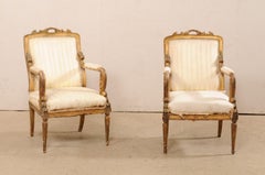 French Pair of Louis XVI Style Fauteuils, Early 19th Century