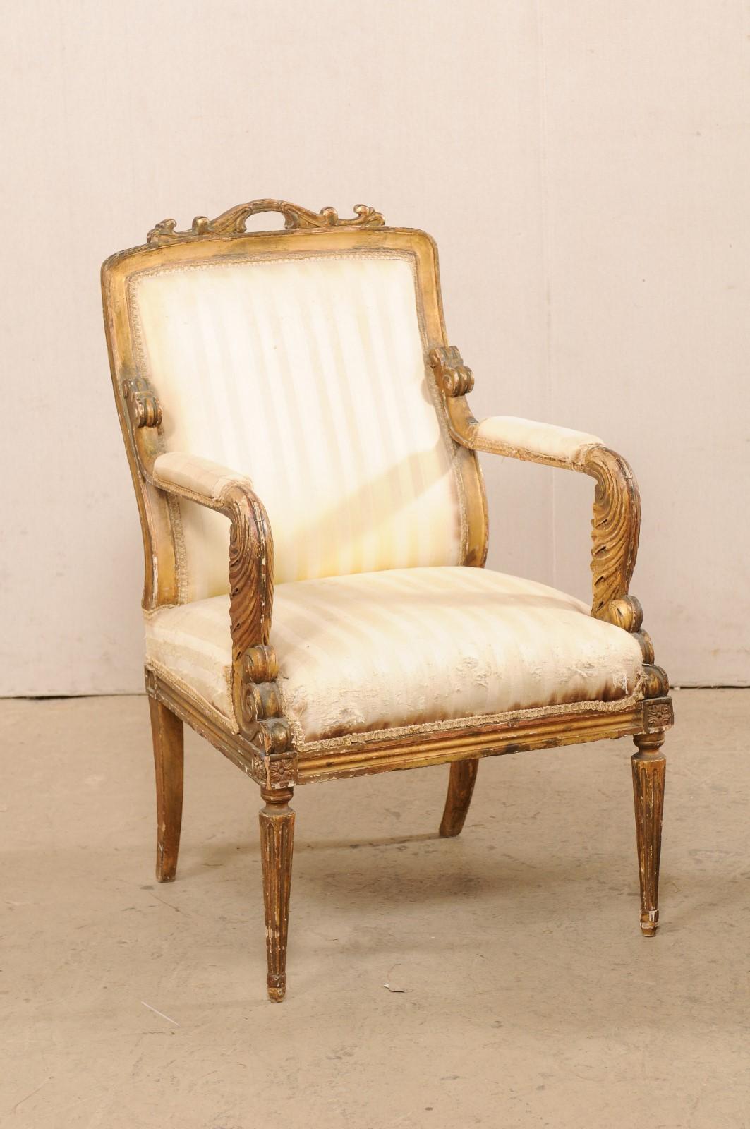 French Pair of Louis XVI Style Fauteuils, Early 19th Century  In Good Condition For Sale In Atlanta, GA