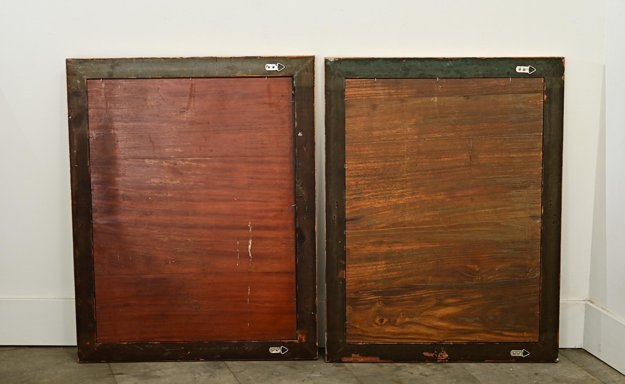 Pareja francesa de espejos dorados de caña estilo Luis XVI en venta 2