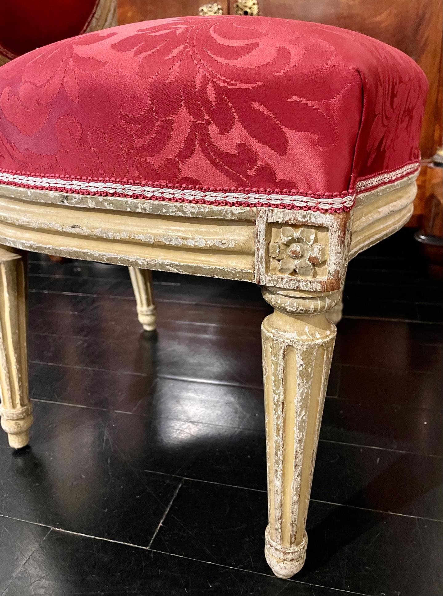 Französisch Paar Louis XVI Stil Slipper Medaillon Stühle im Angebot 10