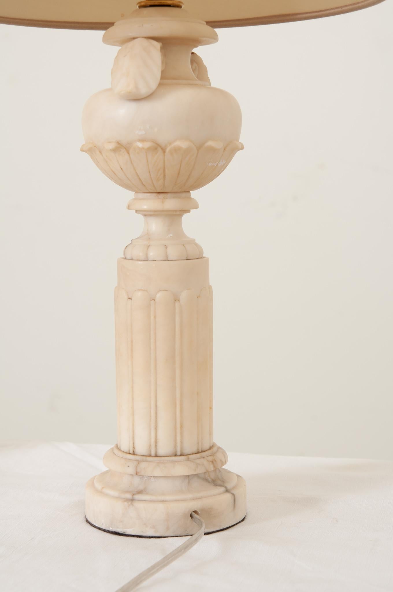 French Pair of Marble Table Lamps 3