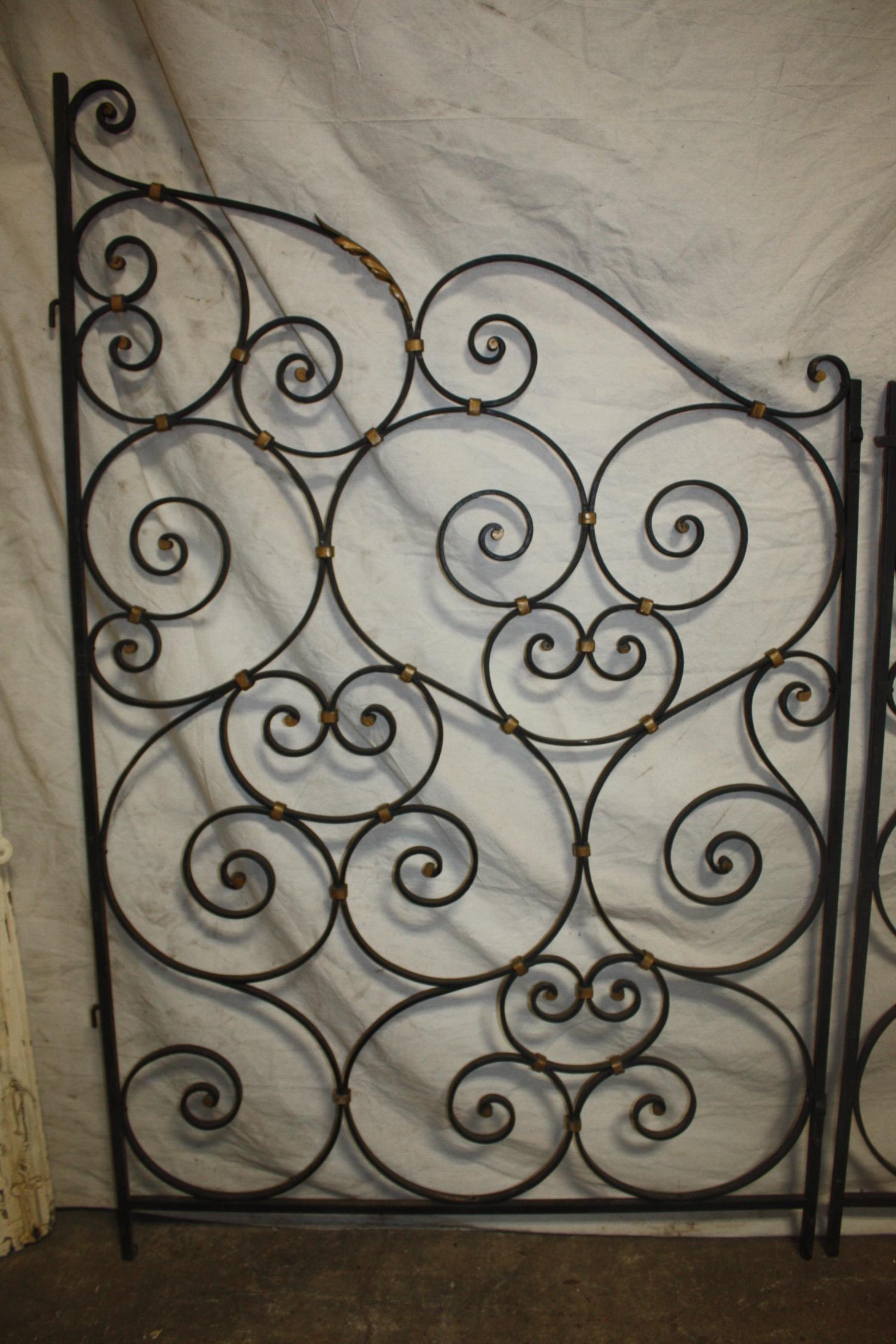 French Pair of Mid-20th Century Gates In Good Condition For Sale In Stockbridge, GA