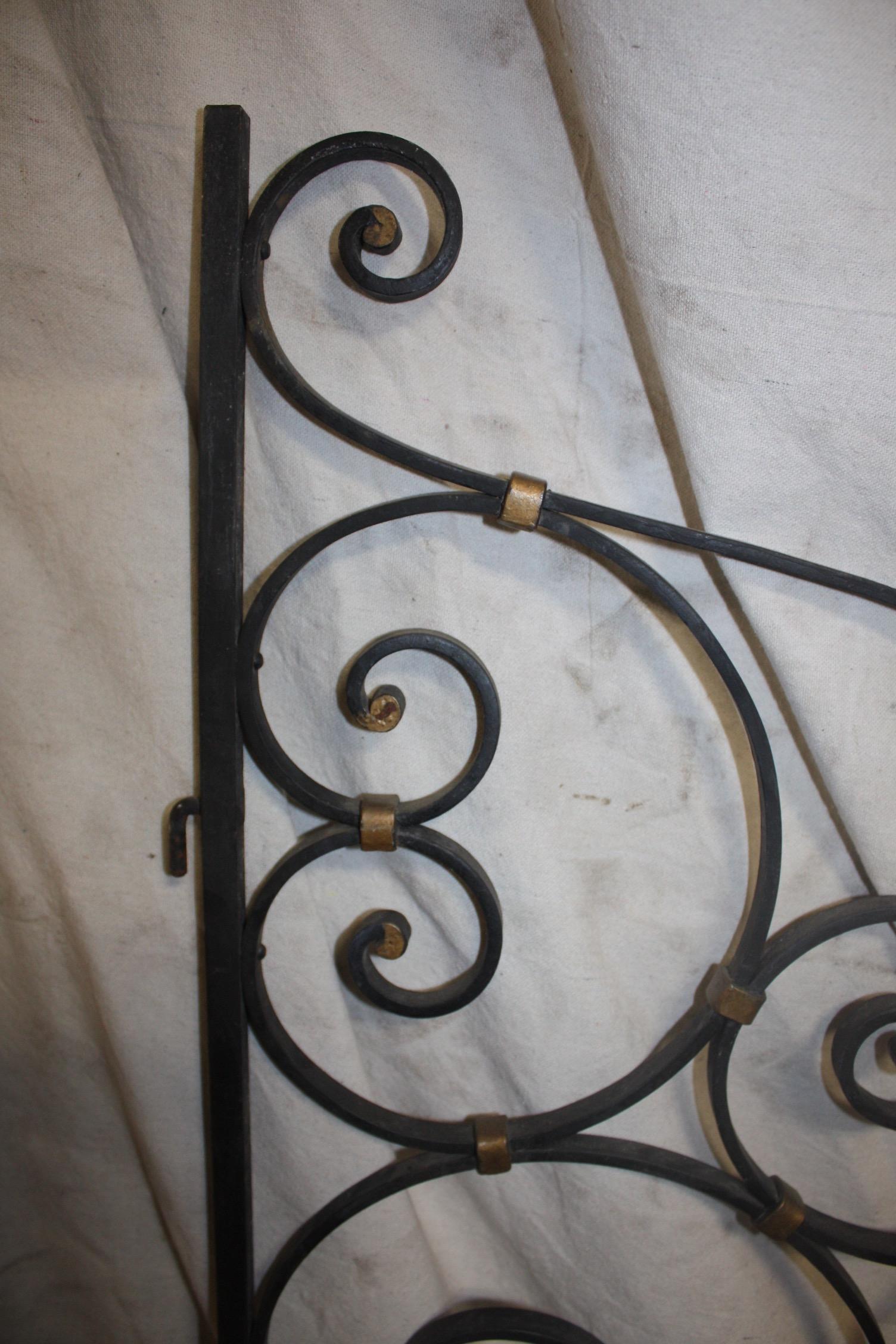 Iron French Pair of Mid-20th Century Gates For Sale
