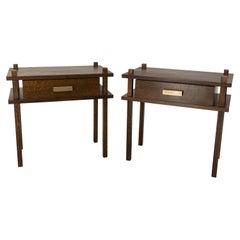 French Pair of Nightstands Side Cabinets Bedside Tables Chalet Style, 2024