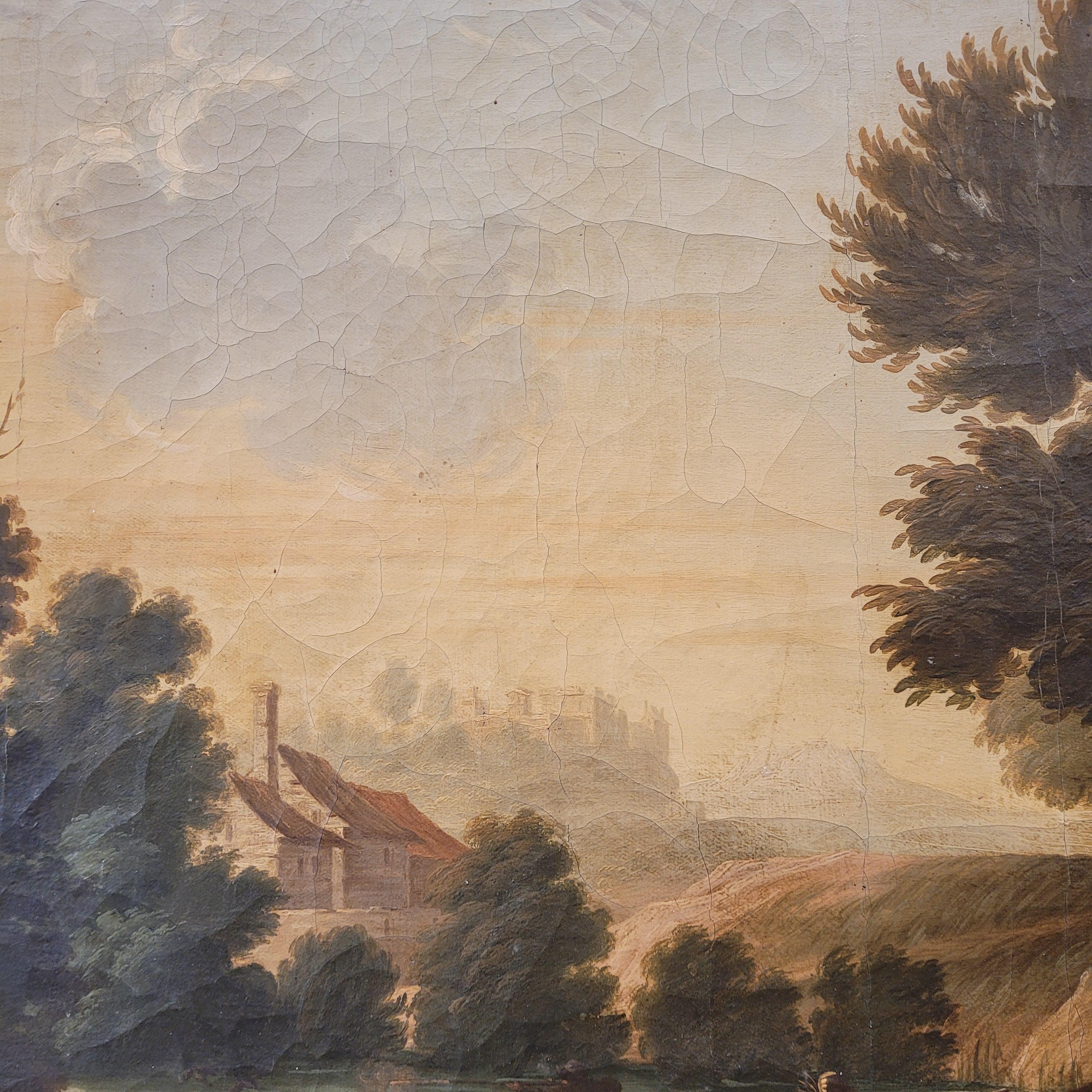 French Pair of oil paintings on canvas “Landscapes”, French School 5