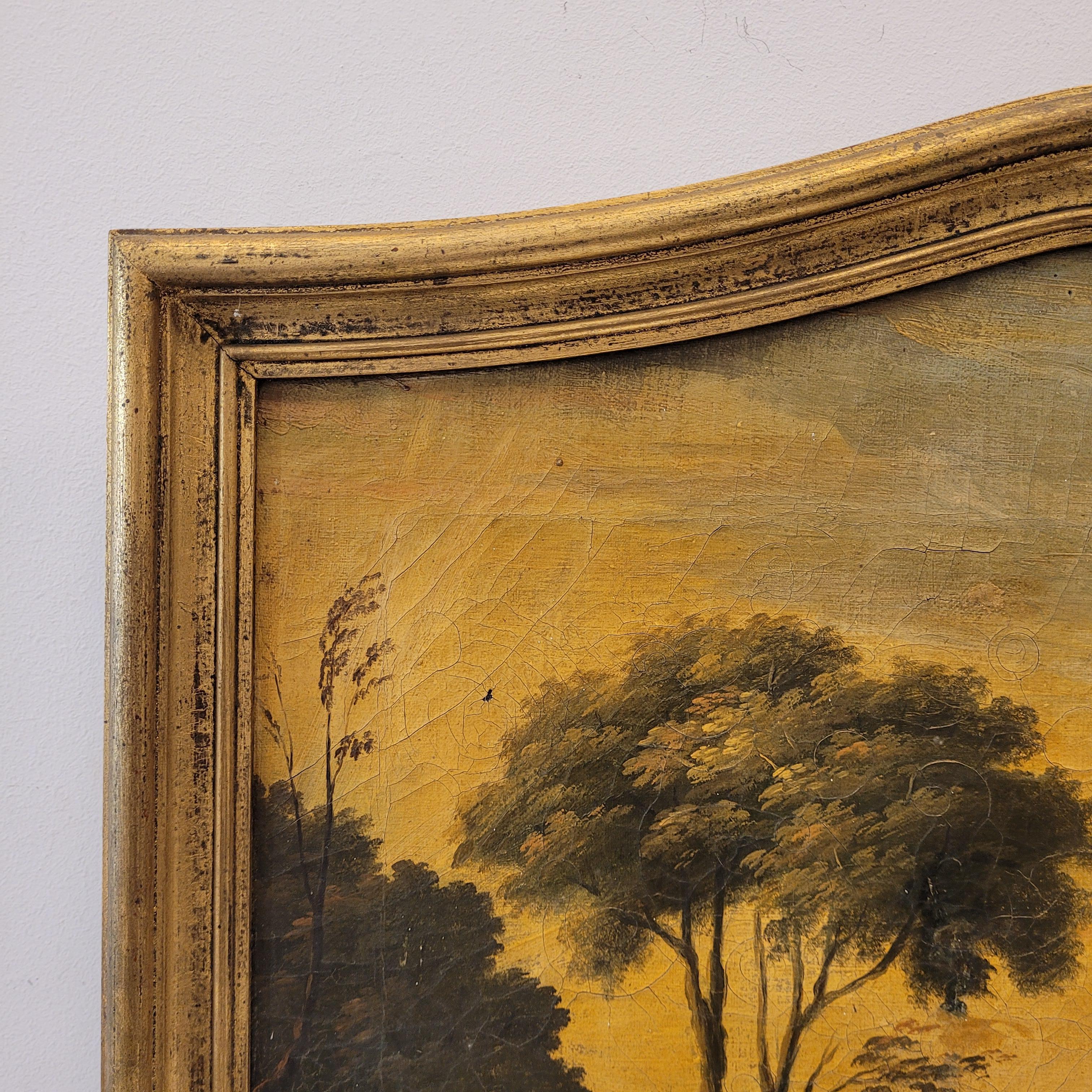 French Pair of oil paintings on canvas “Landscapes”, French School 9