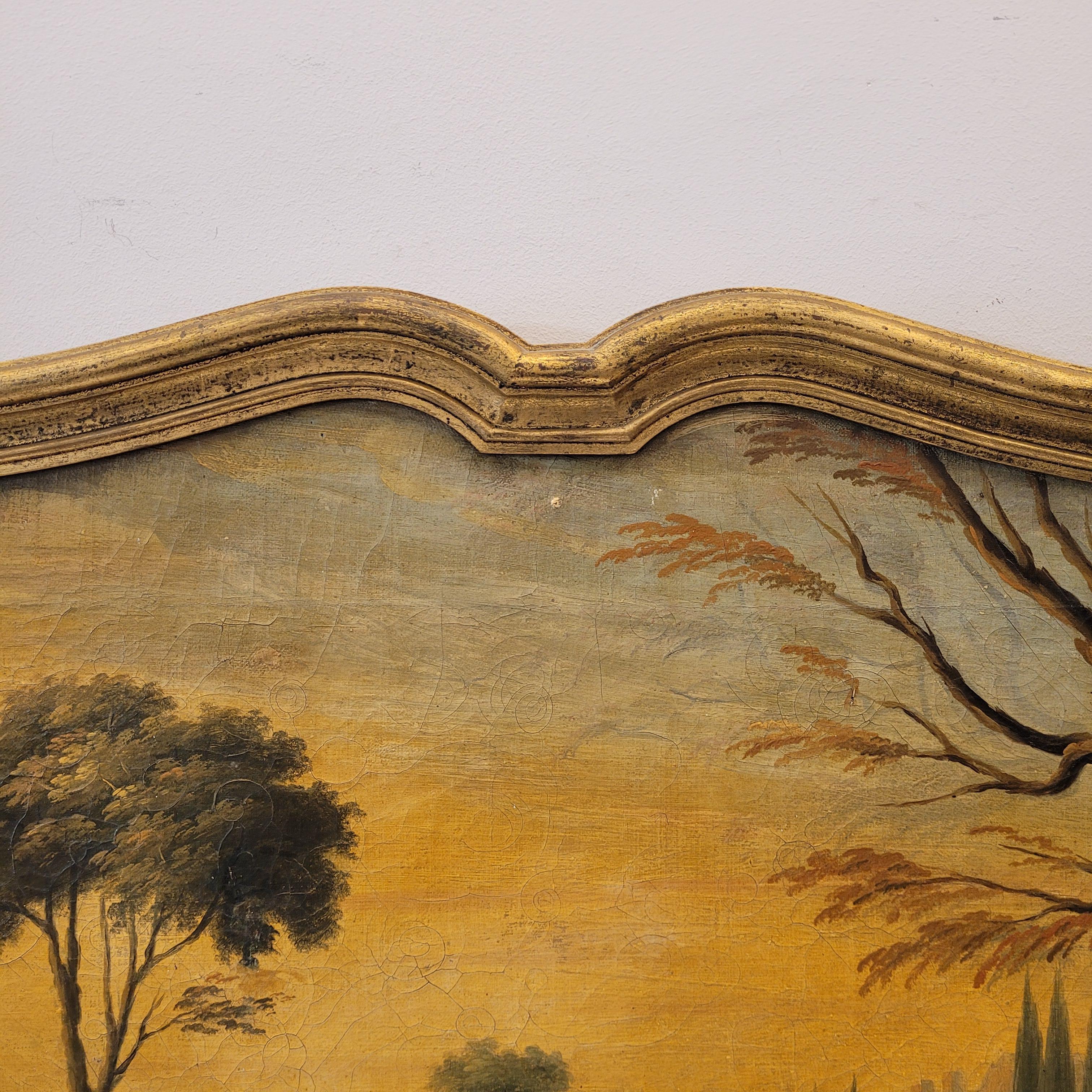 French Pair of oil paintings on canvas “Landscapes”, French School 10
