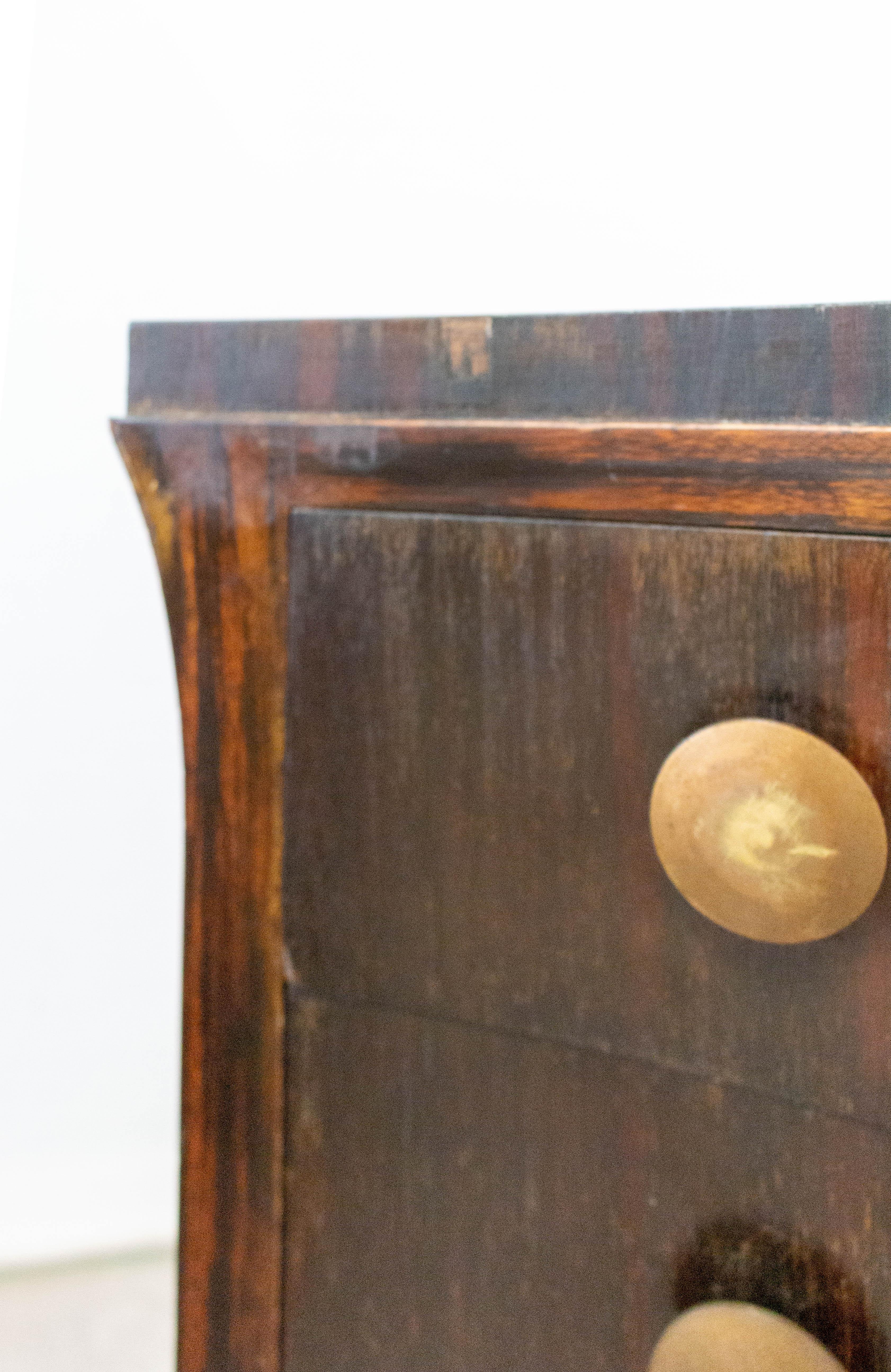 French Pair of Parchment Nightstands Side Cabinets Bedside Tables, circa 1940 6