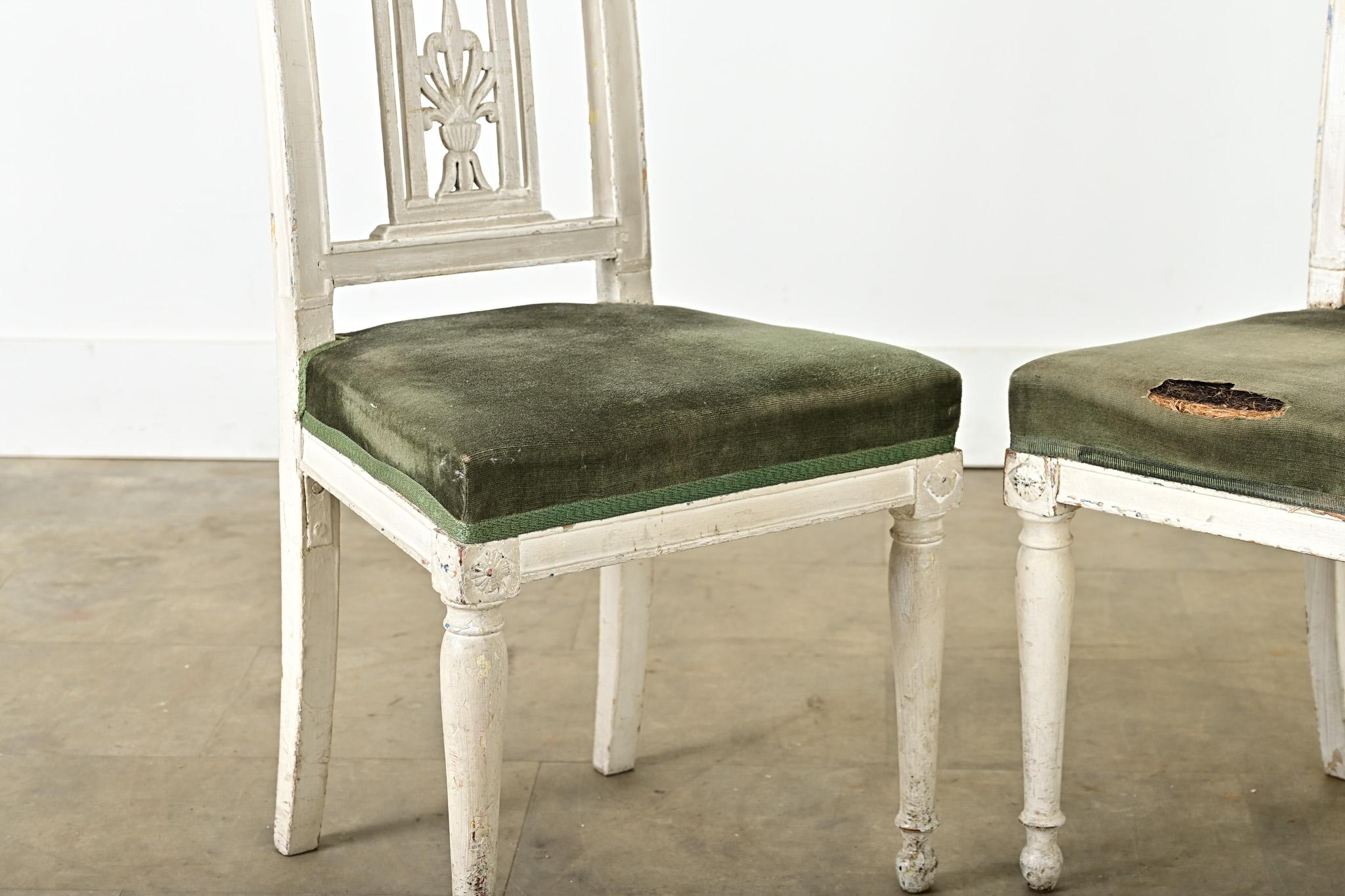 XIXe siècle Paire de chaises d'appoint Directoire d'époque en vente