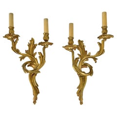French Pair of Period Louis XV Wall Sconces