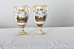 Paire de petites urnes d'époque Empire du 19e siècle