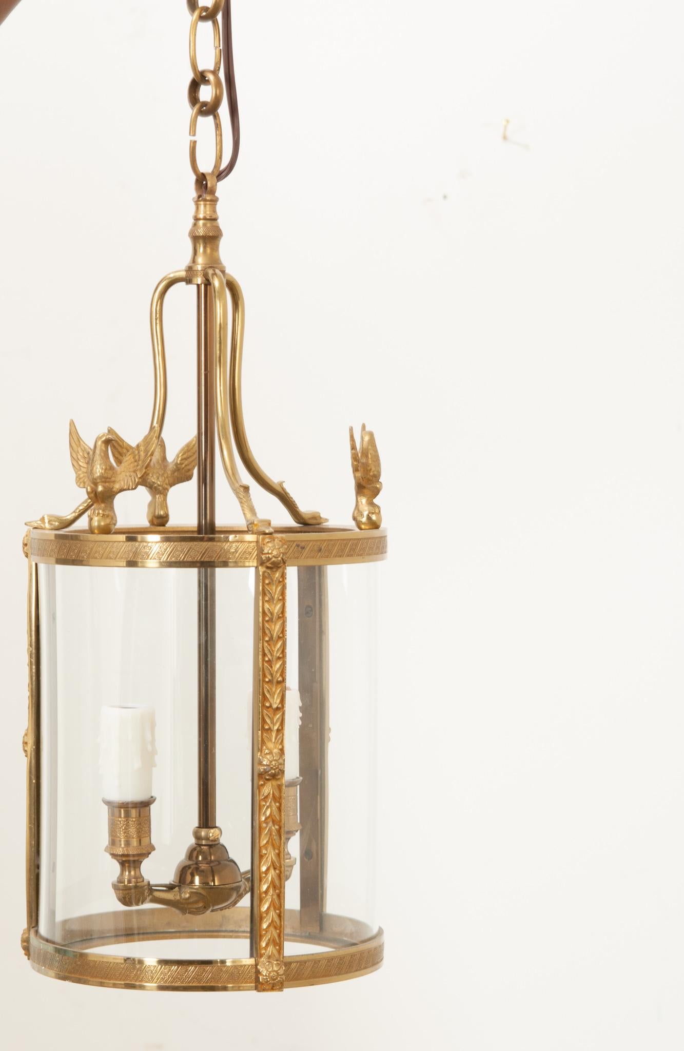 Other French Pair of Petite Brass Lanterns