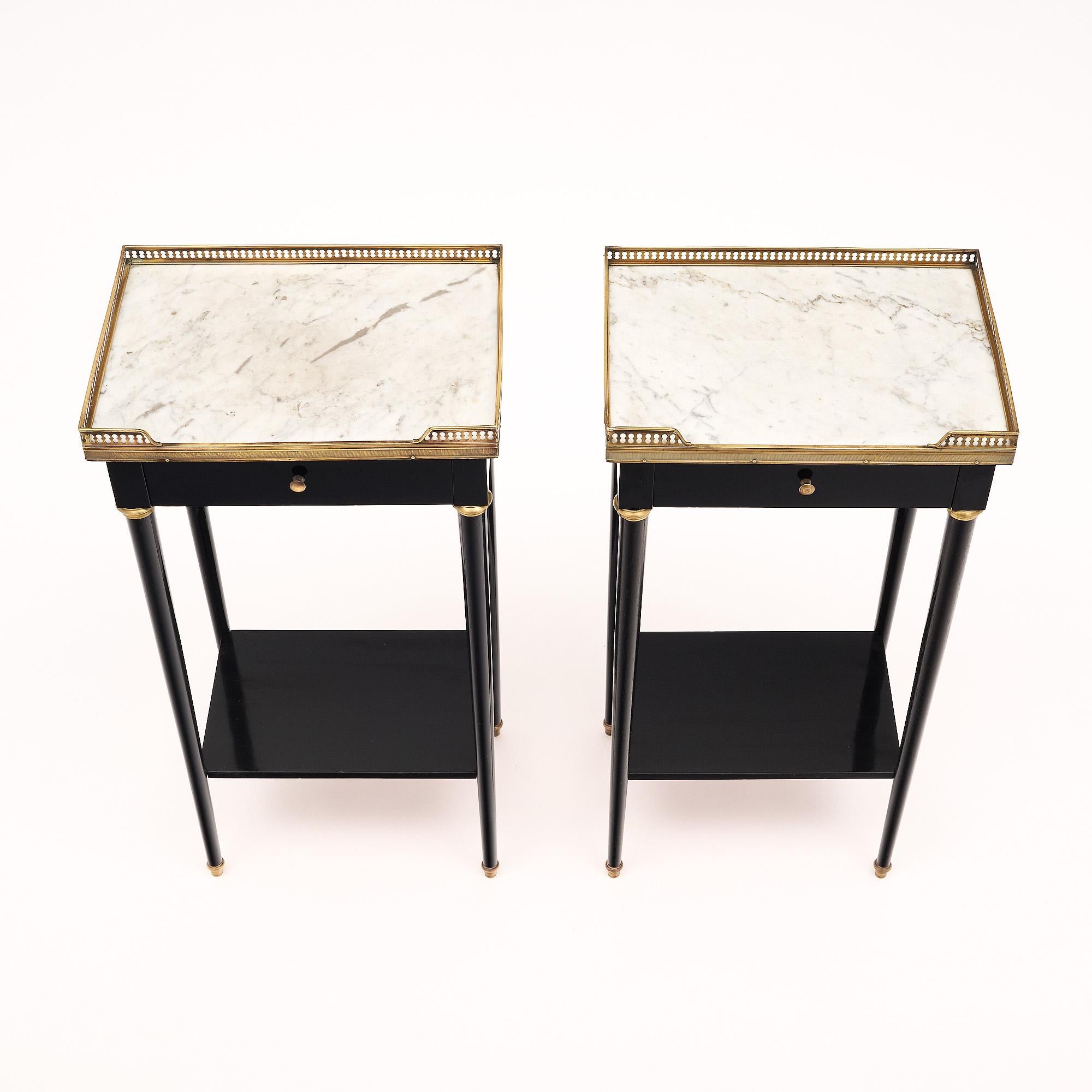 Louis XVI French Pair of Side Tables For Sale