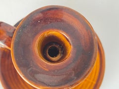 Coppia di lampade da tavolo o portacandele francesi in ceramica Francia anni '70 di Saint Clement