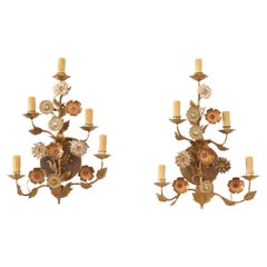 French Pair of Vintage Brass Sconces