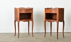 French Pair of Vintage Louis XV Style Bedside Tables