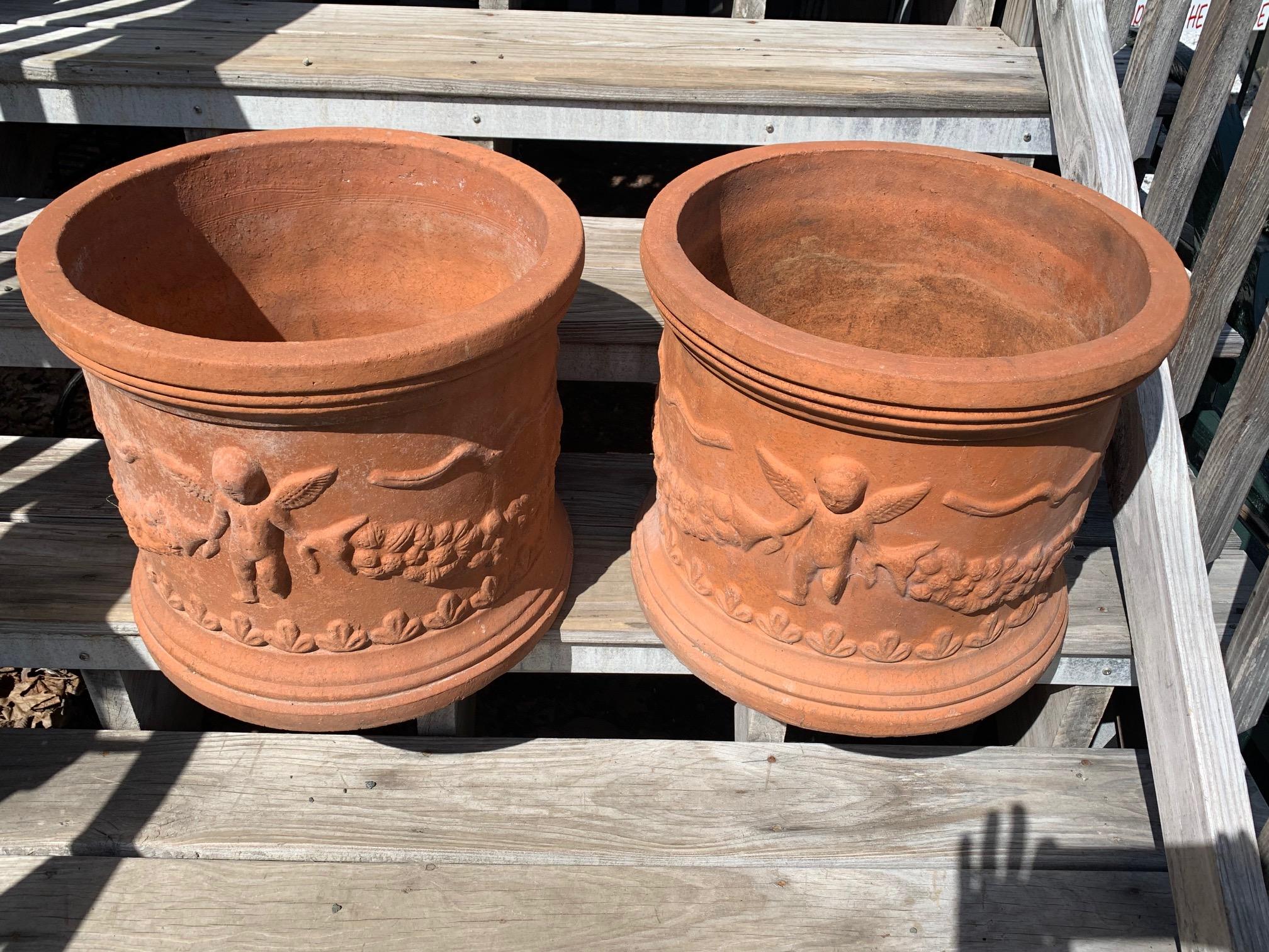 antique terracotta pots