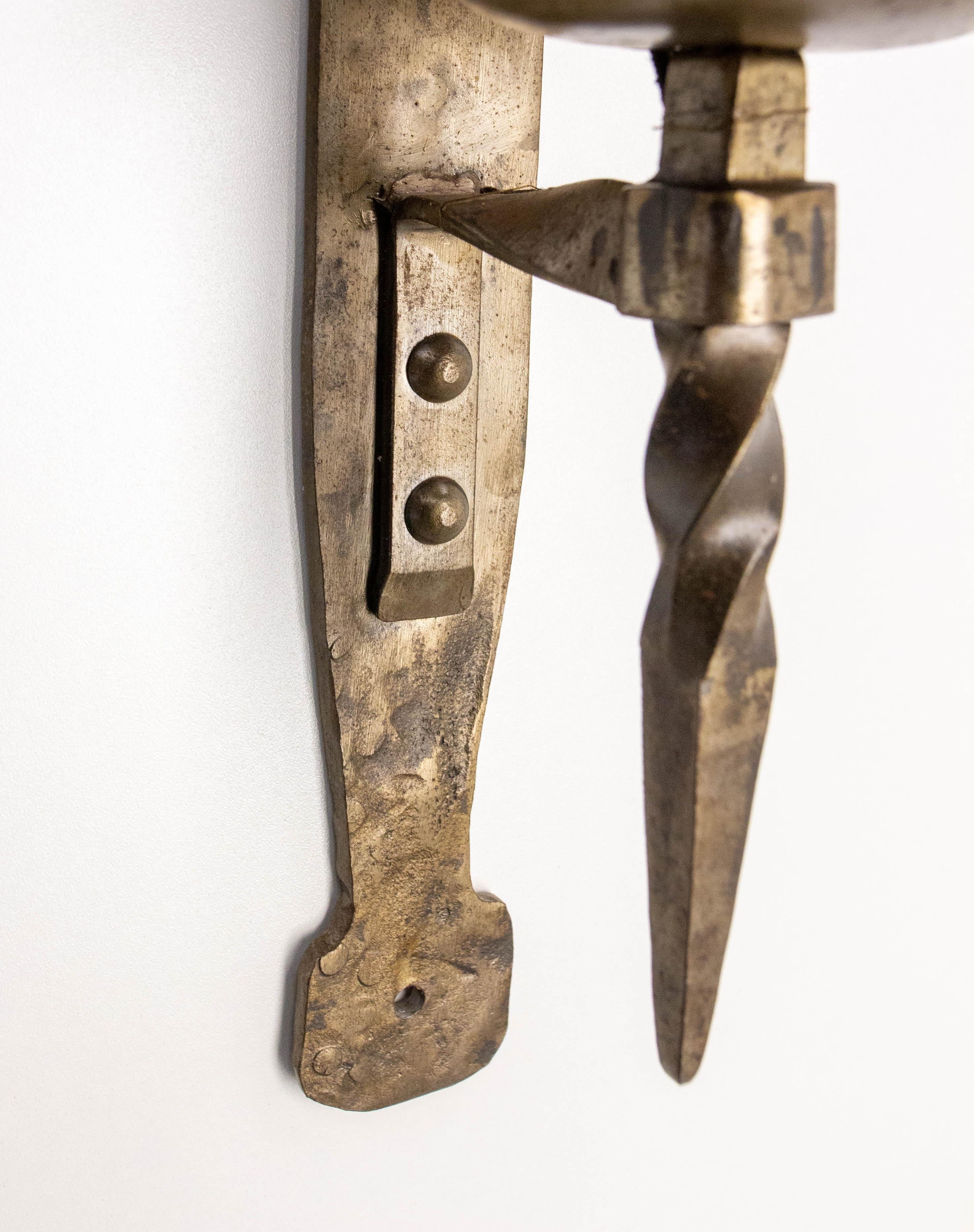 Fer forgé Paire d'appliques en fer forgé de style espagnol, 1960 en vente