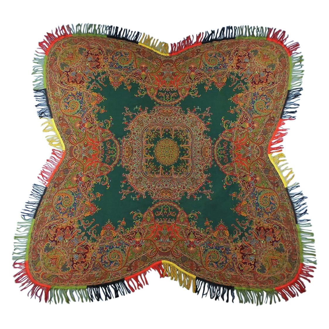 Französischer Paisley-Schal mit Palatin-Muster, hergestellt von Fortier – um 1839