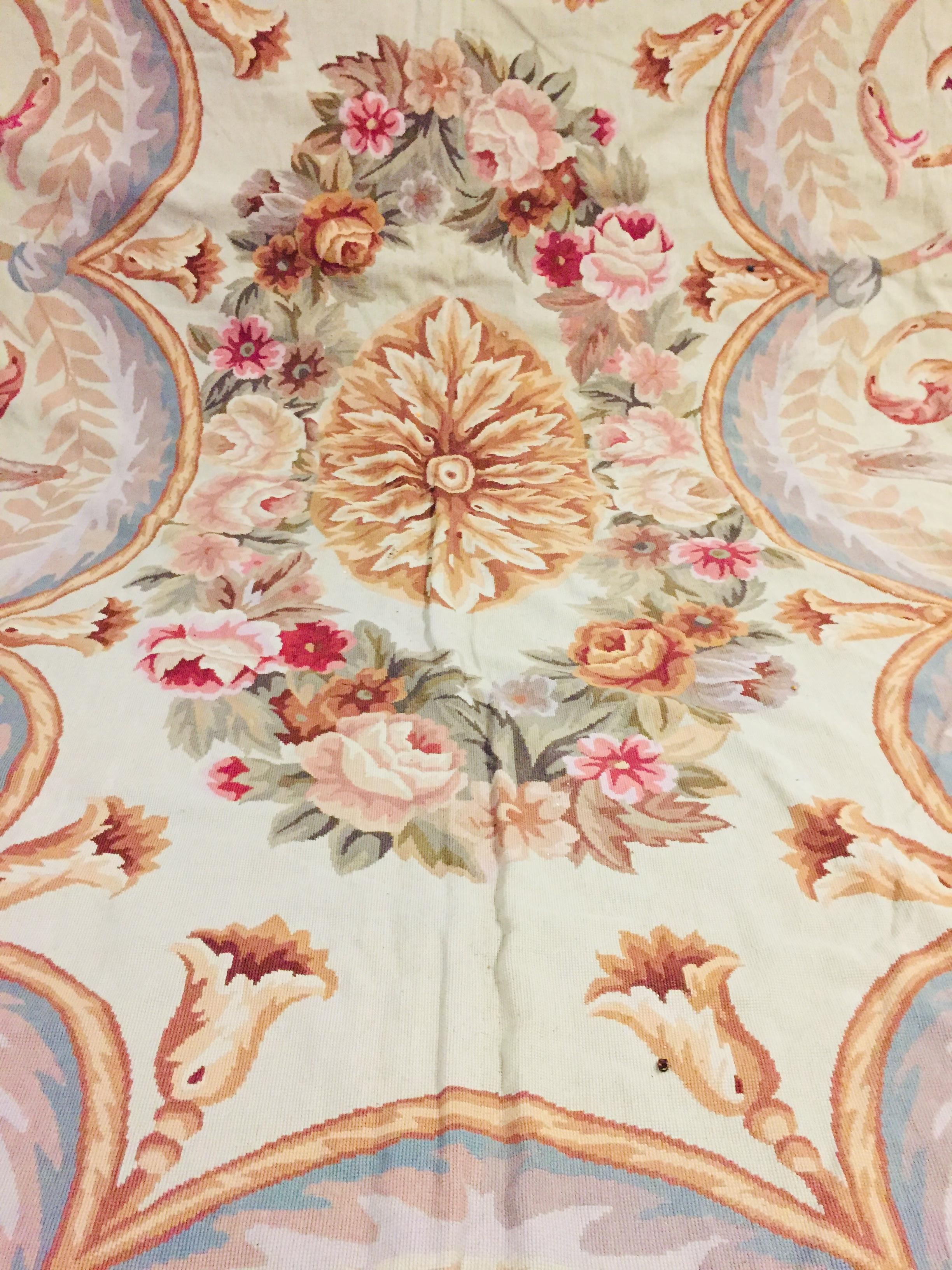 French Palace Aubusson Rug circa 1930 Very Large 9