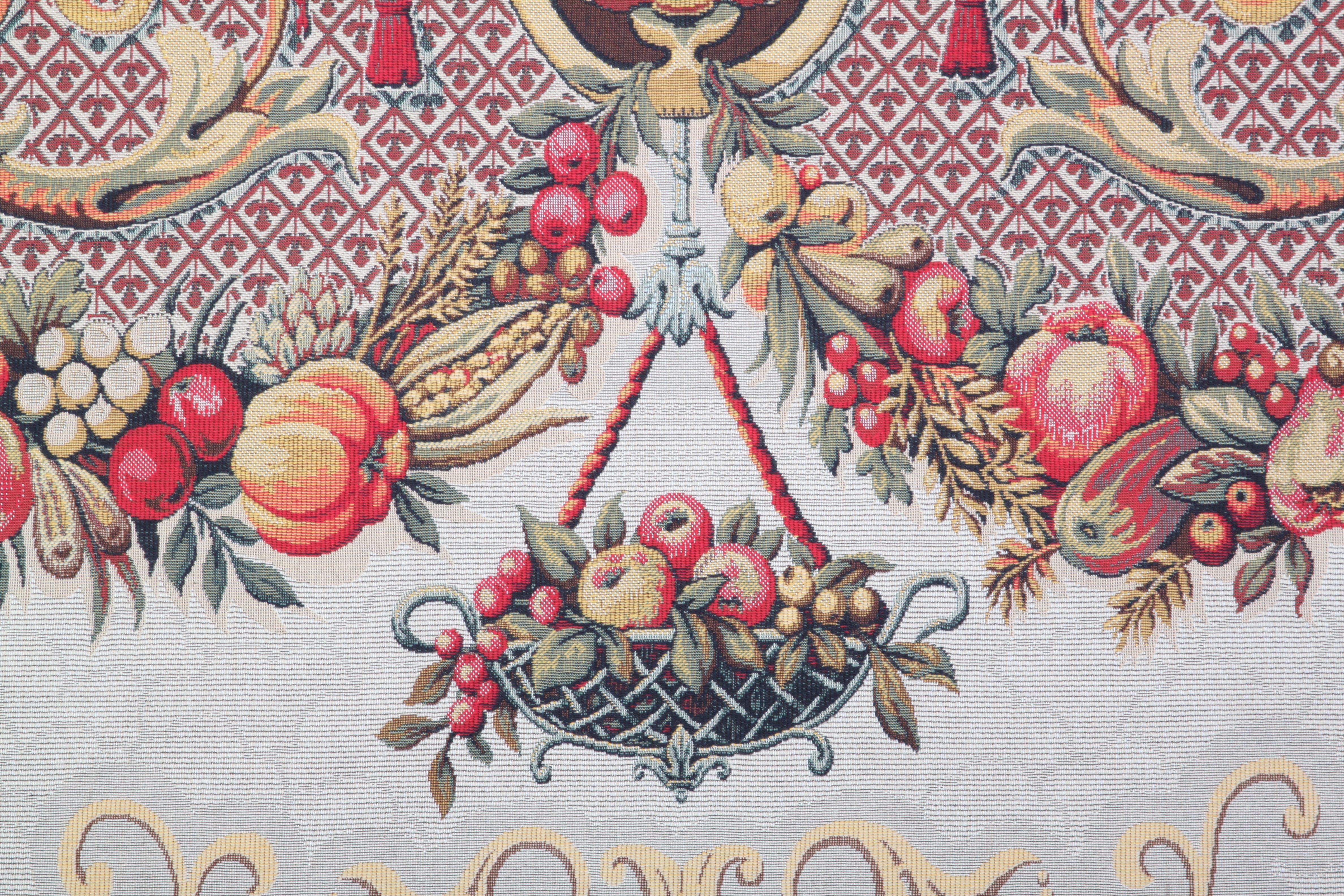 Woven French Palace Scene Tapestry For Sale
