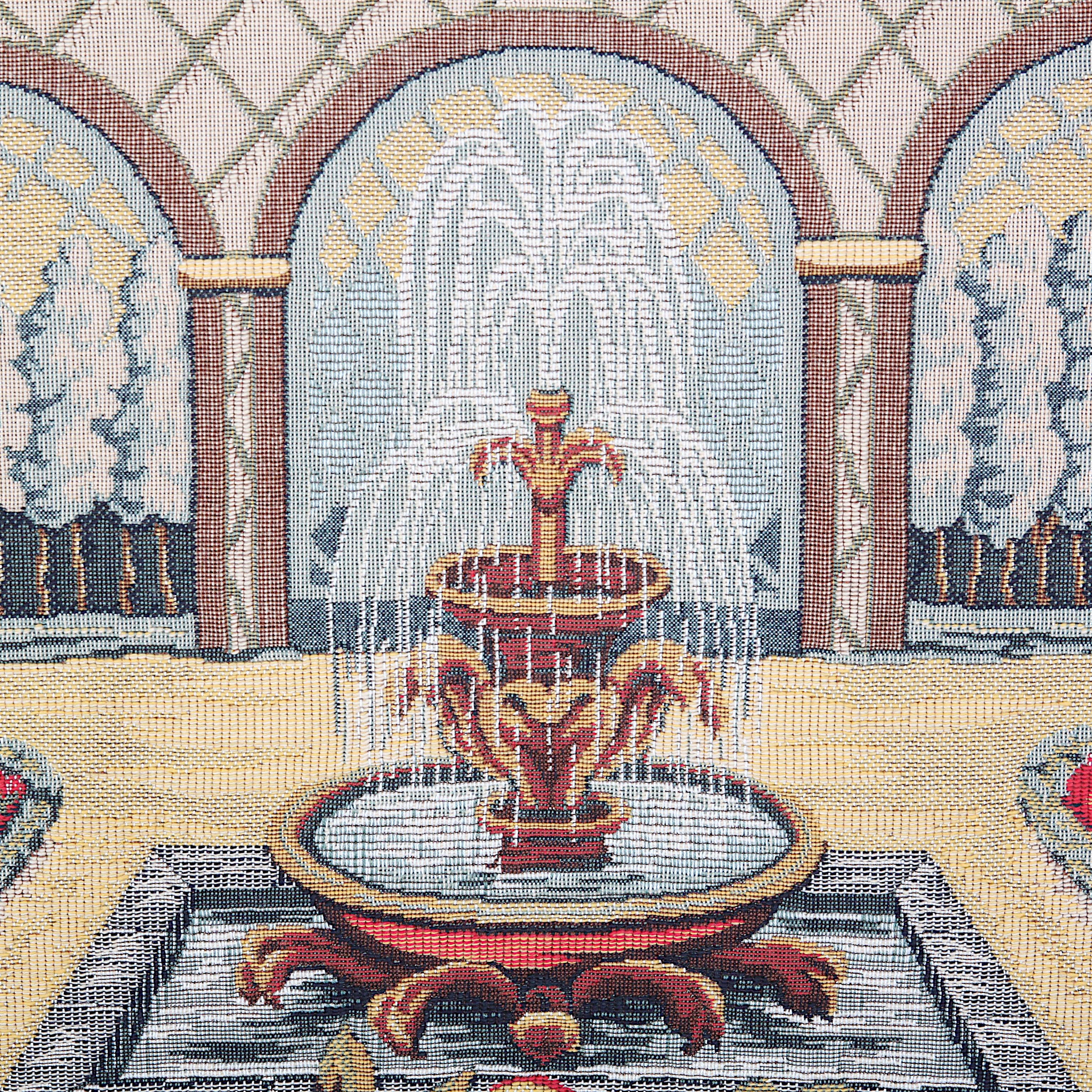 Wool French Palace Scene Tapestry For Sale