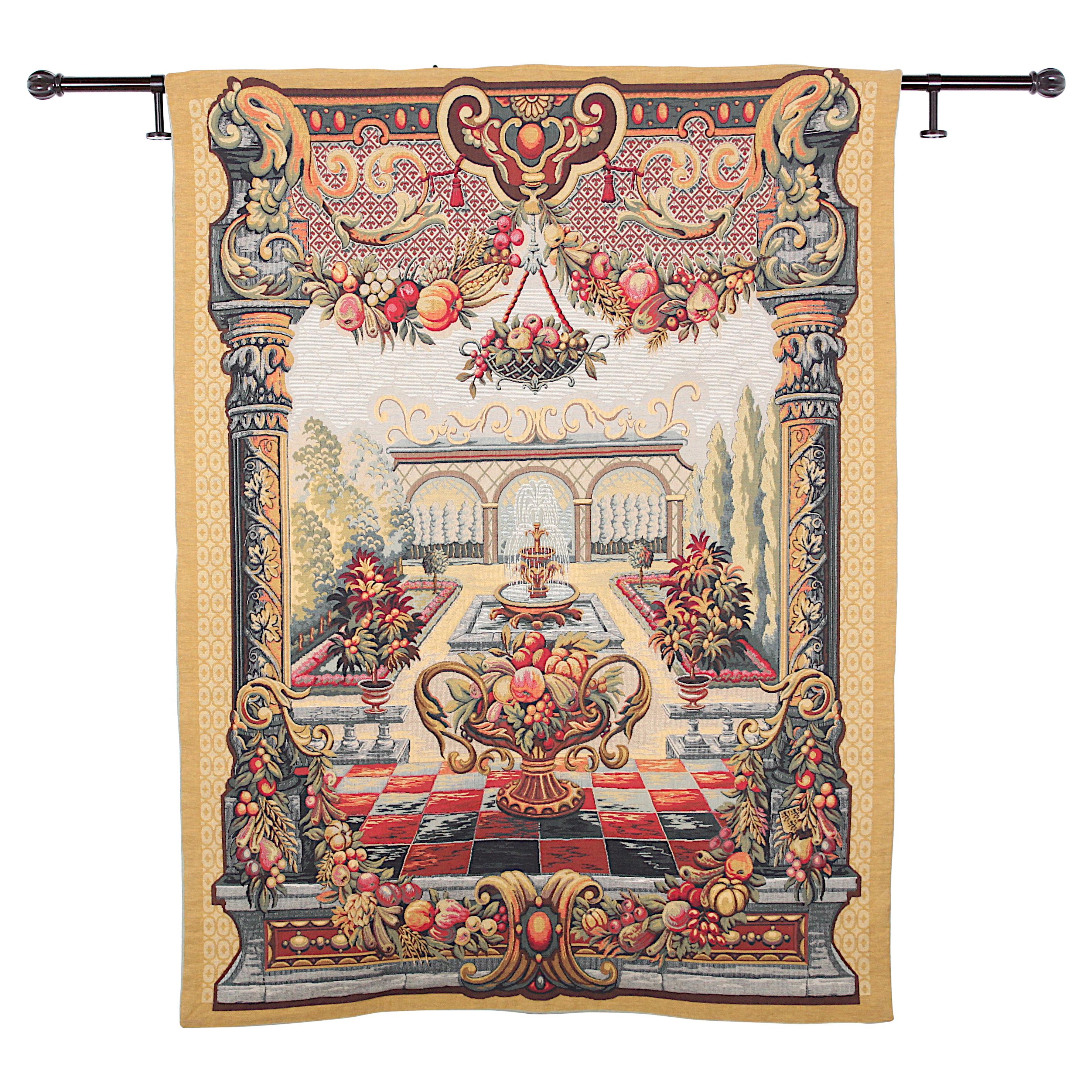 French Palace Scene Tapestry For Sale