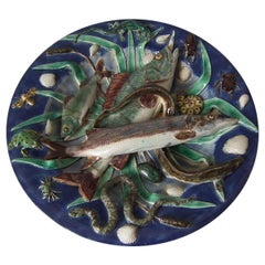 French Palissy Majolica Fish Platter