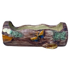 French Palissy Majolica Jardiniere Thomas Sergent, circa 1880