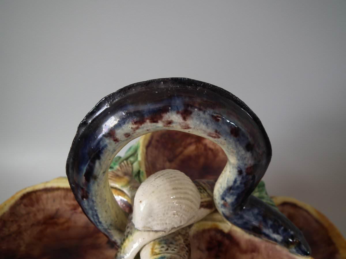 French Palissy Majolica Oyster Stand 8