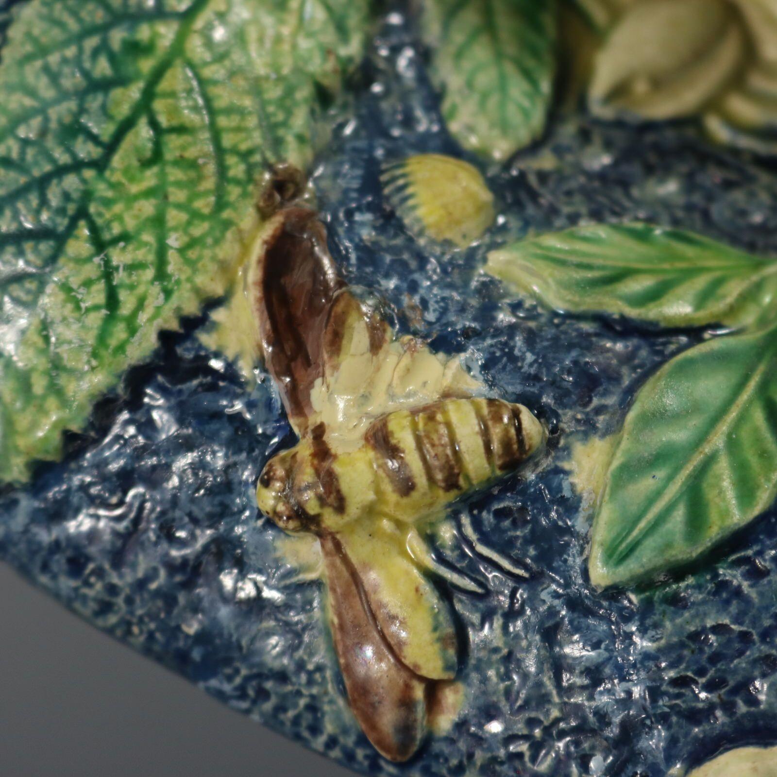 French Palissy Majolica Platter with Fish For Sale 2